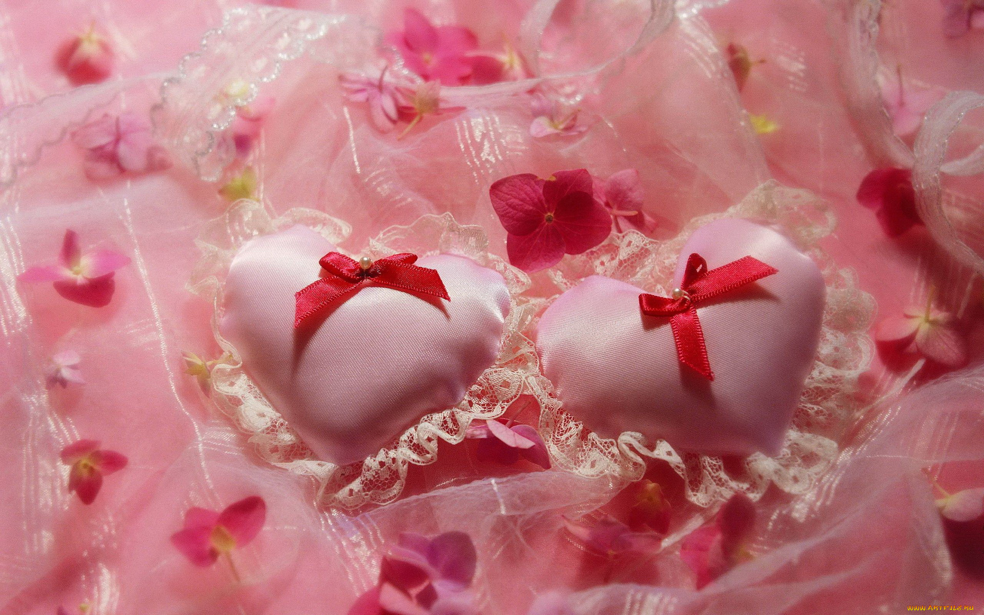 праздничные, день, св, валентина, сердечки, любовь, цветы