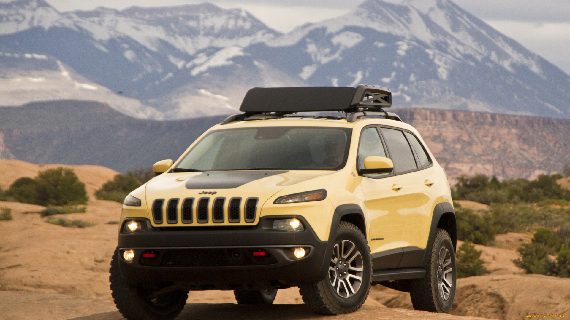 автомобили, jeep, dakar, cherokee, желтый, kl, concept