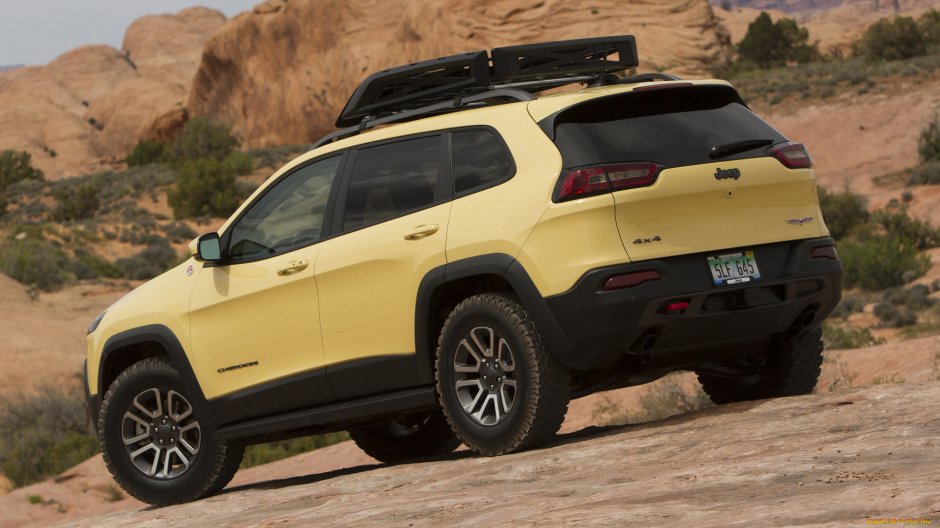 автомобили, jeep, kl, желтый, concept, dakar, cherokee