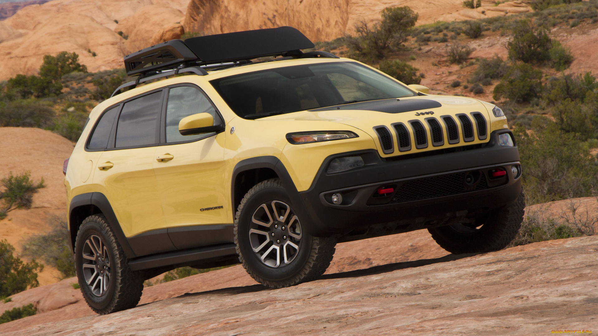автомобили, jeep, желтый, kl, concept, dakar, cherokee