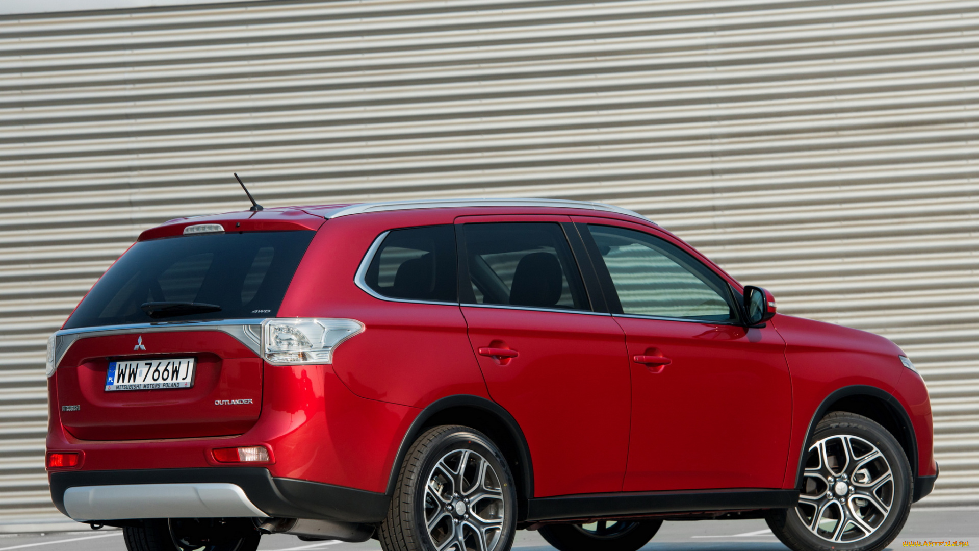 автомобили, mitsubishi, outlander, 2014, красный