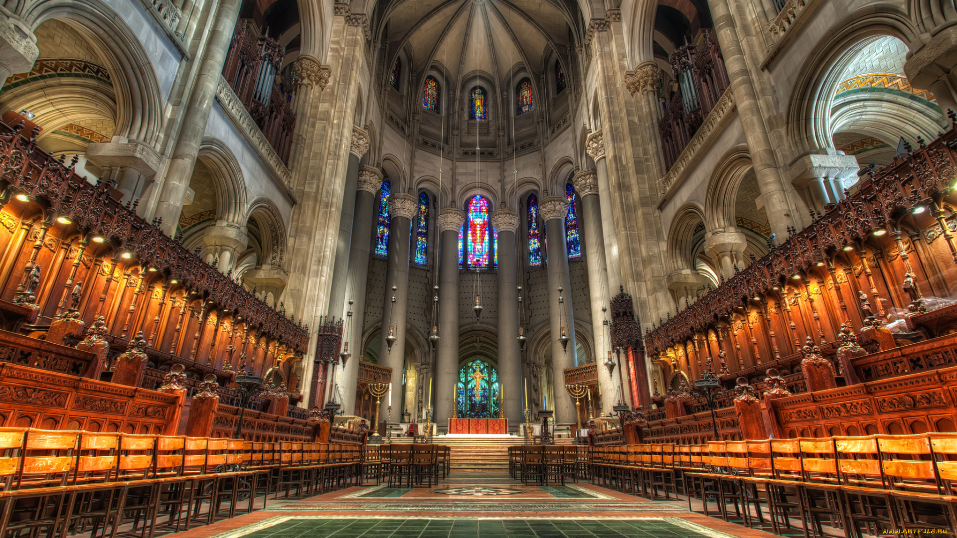 cathedral, of, st, , john, the, divine, интерьер, убранство, , роспись, храма, колонны, собор, свод