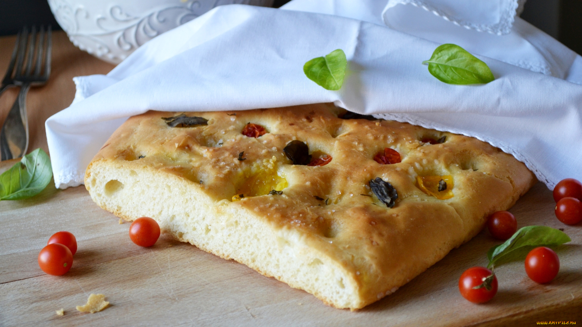 еда, хлеб, , выпечка, фокачча