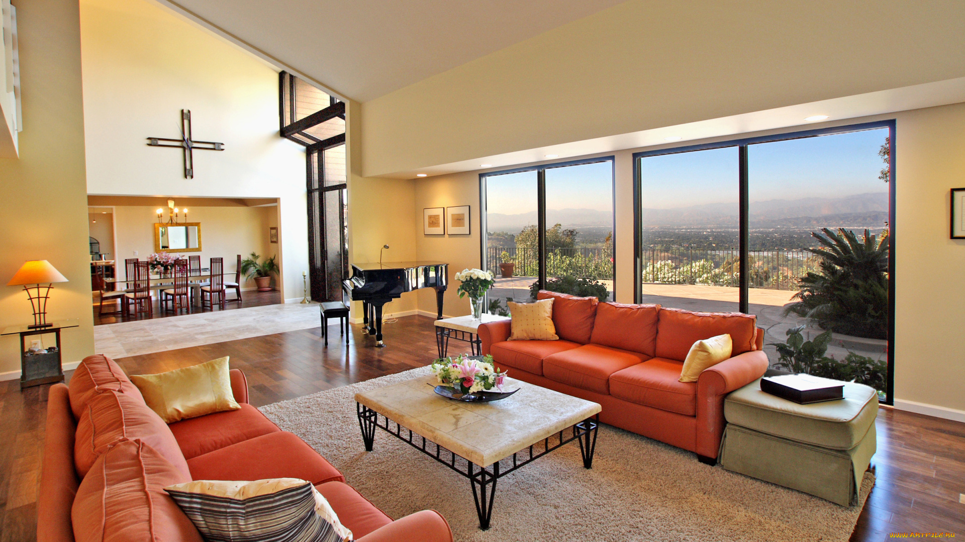 интерьер, гостиная, жилое, пространство, стиль, дизайн, дом, вилла