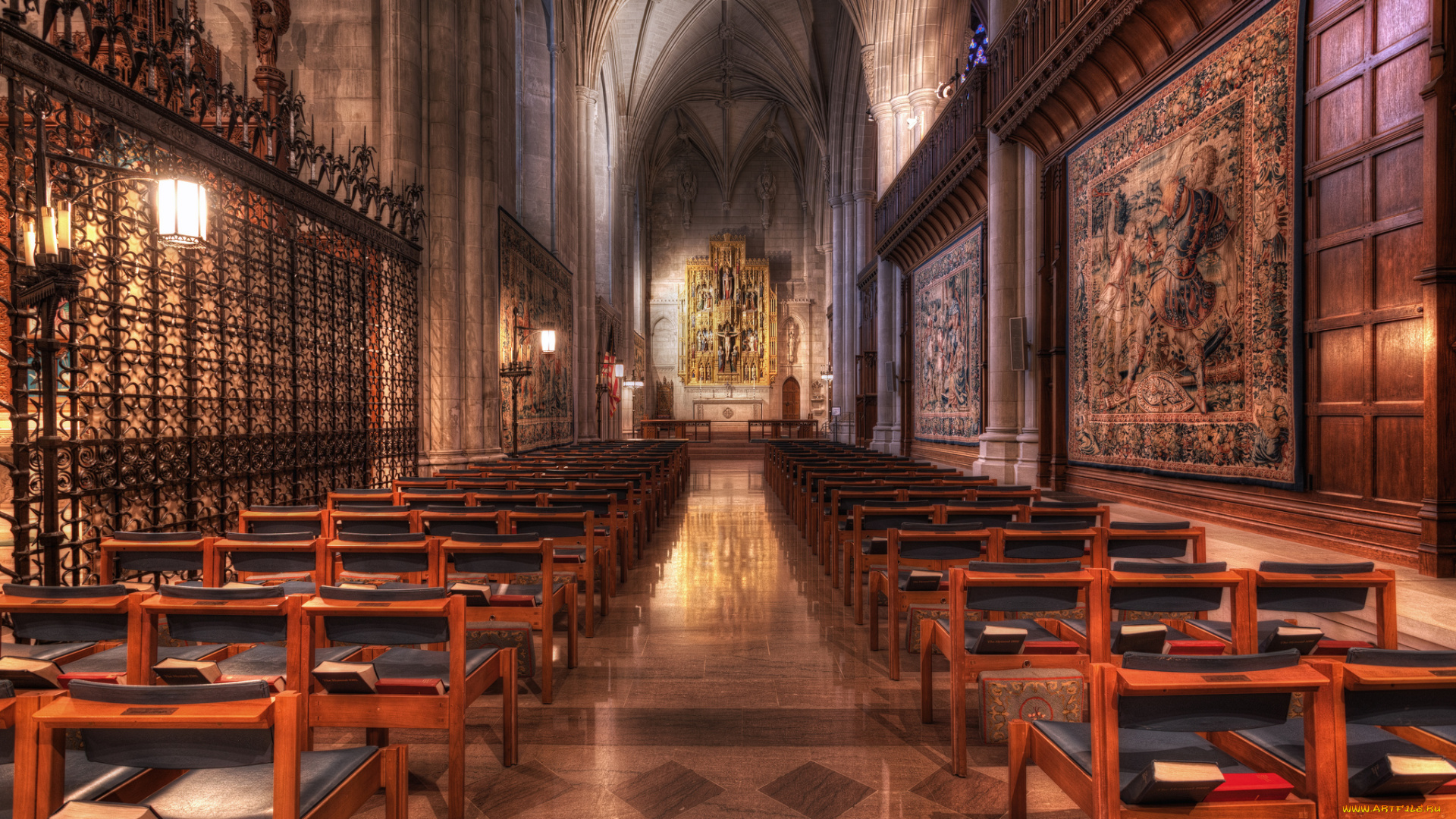 side, chapel, of, the, national, cathedral, интерьер, убранство, , роспись, храма, пространство, собор