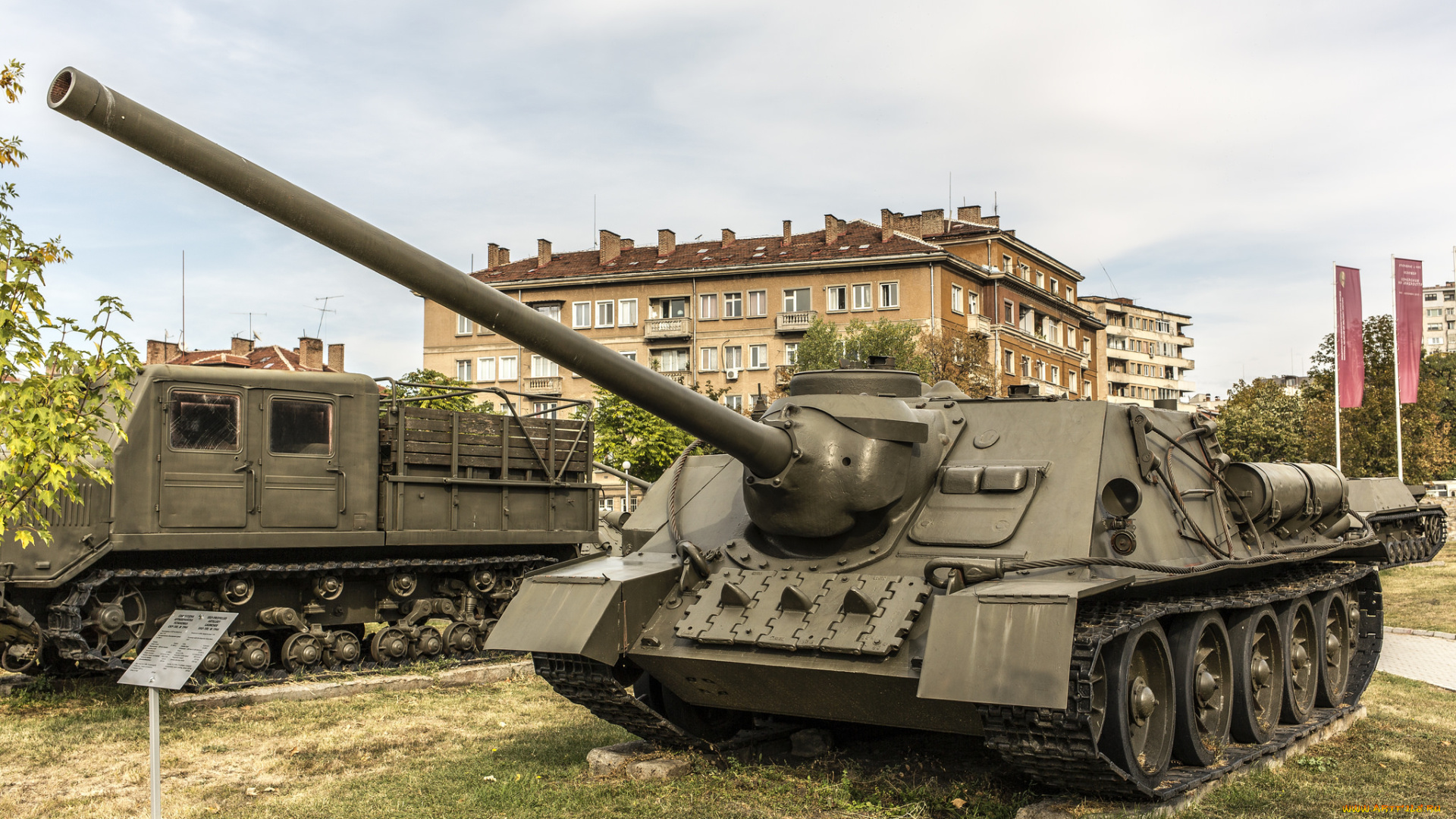 su-100, техника, военная, техника, самоходная, артелеристкая, установка