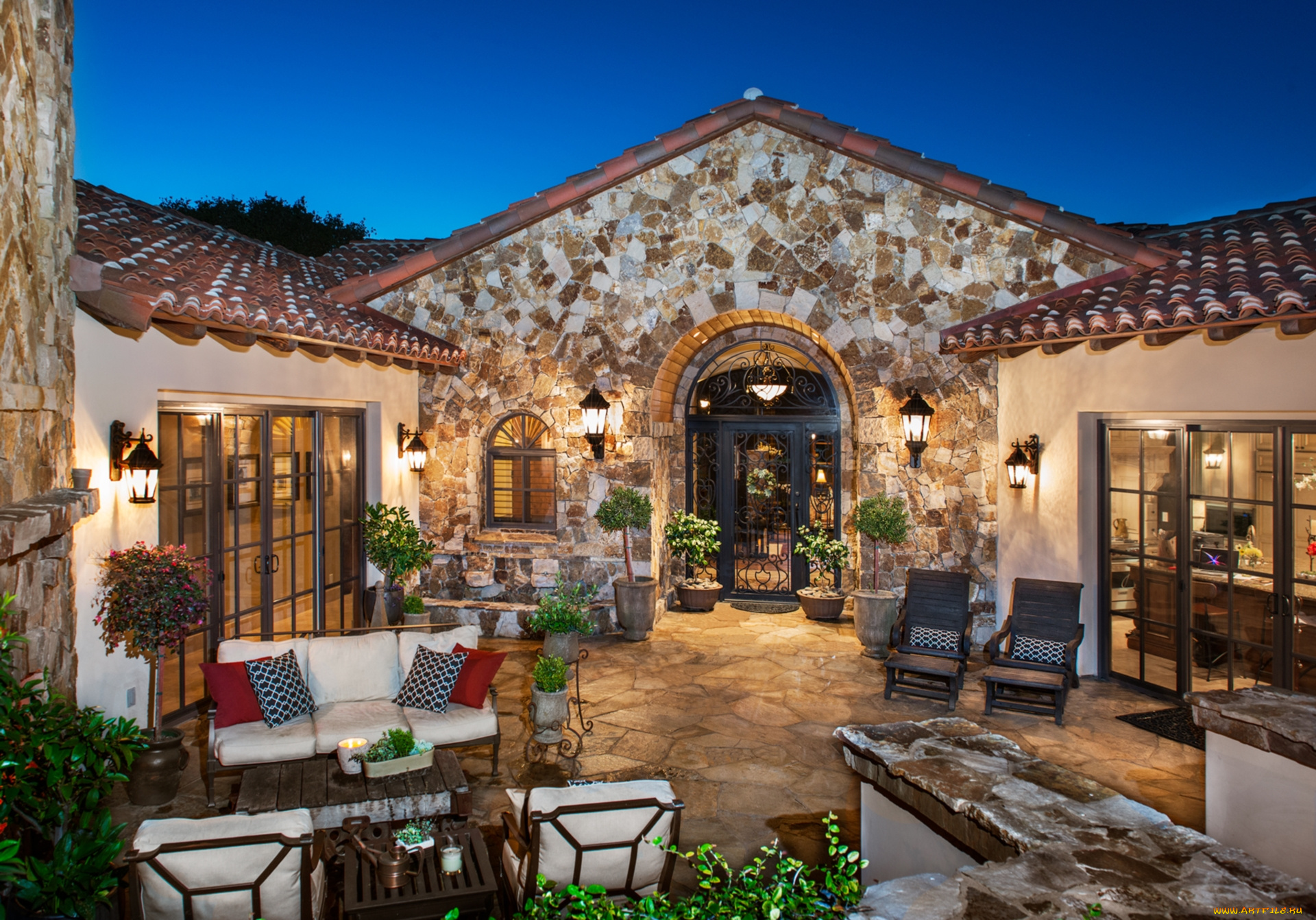 интерьер, бассейны, , открытые, площадки, двор, диваны