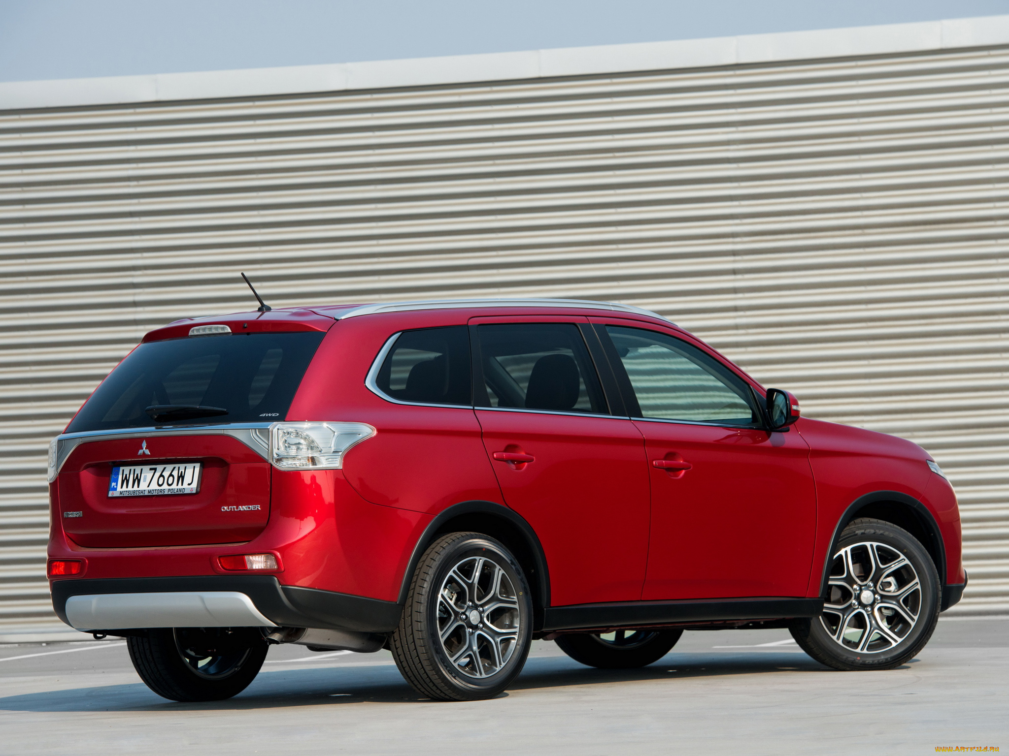 автомобили, mitsubishi, outlander, 2014, красный