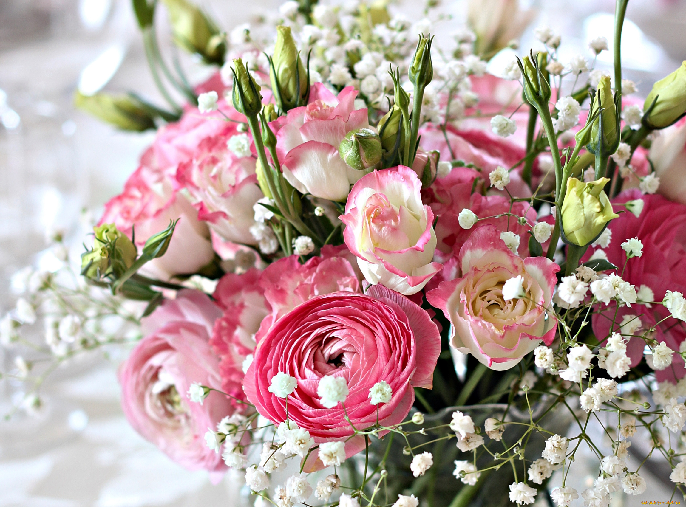 цветы, букеты, , композиции, ранункулюс, розы