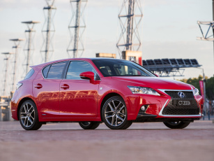 обоя автомобили, lexus, ct, 200h, f-sport, au-spec, 2014, красный