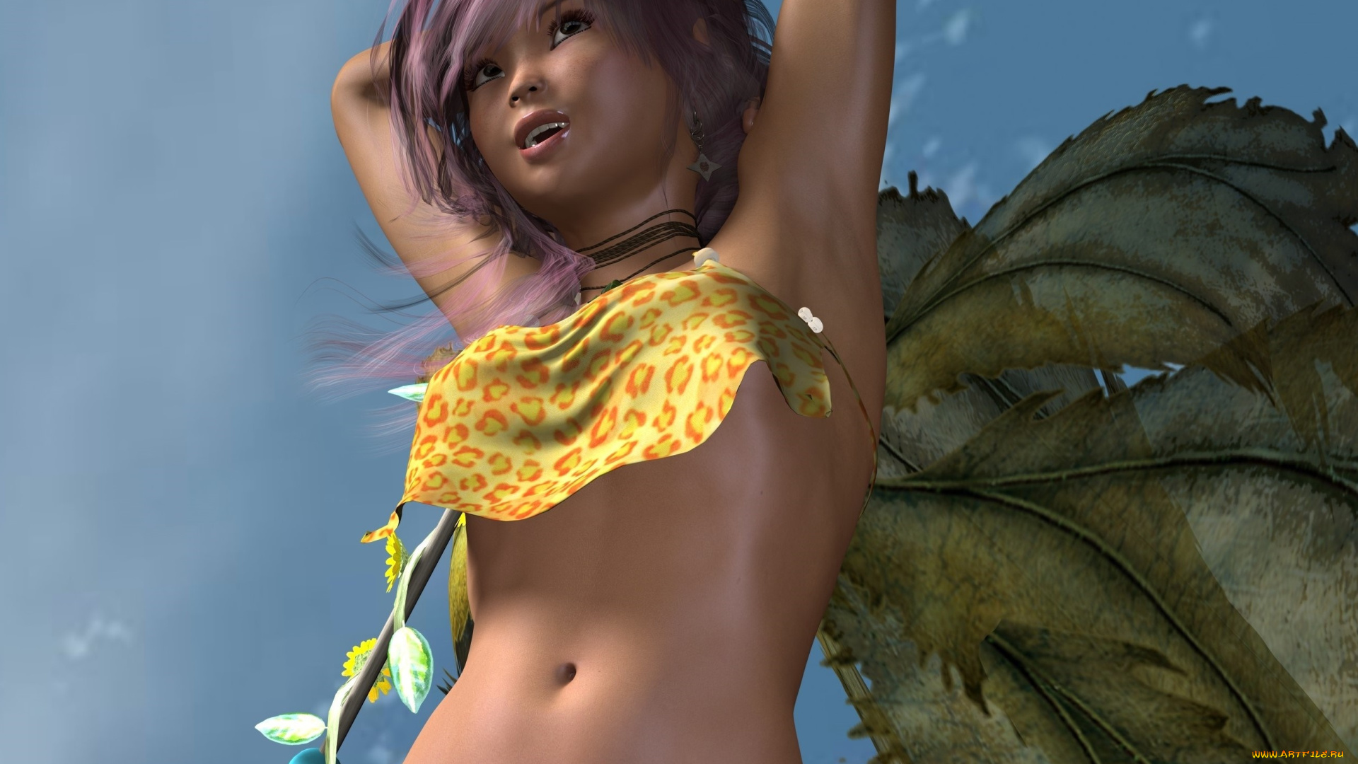 3д, графика, люди, , people, девушка, взгляд, фон