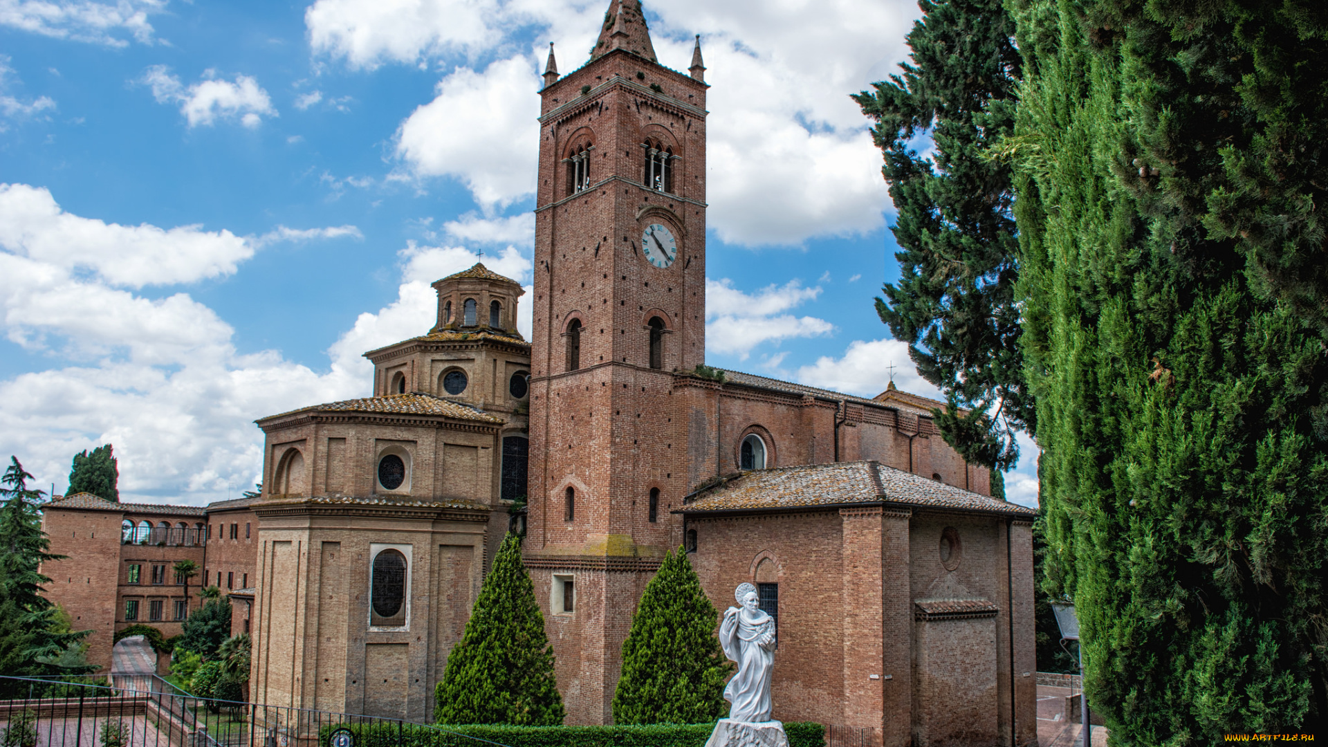 abbazia, di, monte, oliveto, maggiore, города, -, католические, соборы, , костелы, , аббатства, аббатство, религия