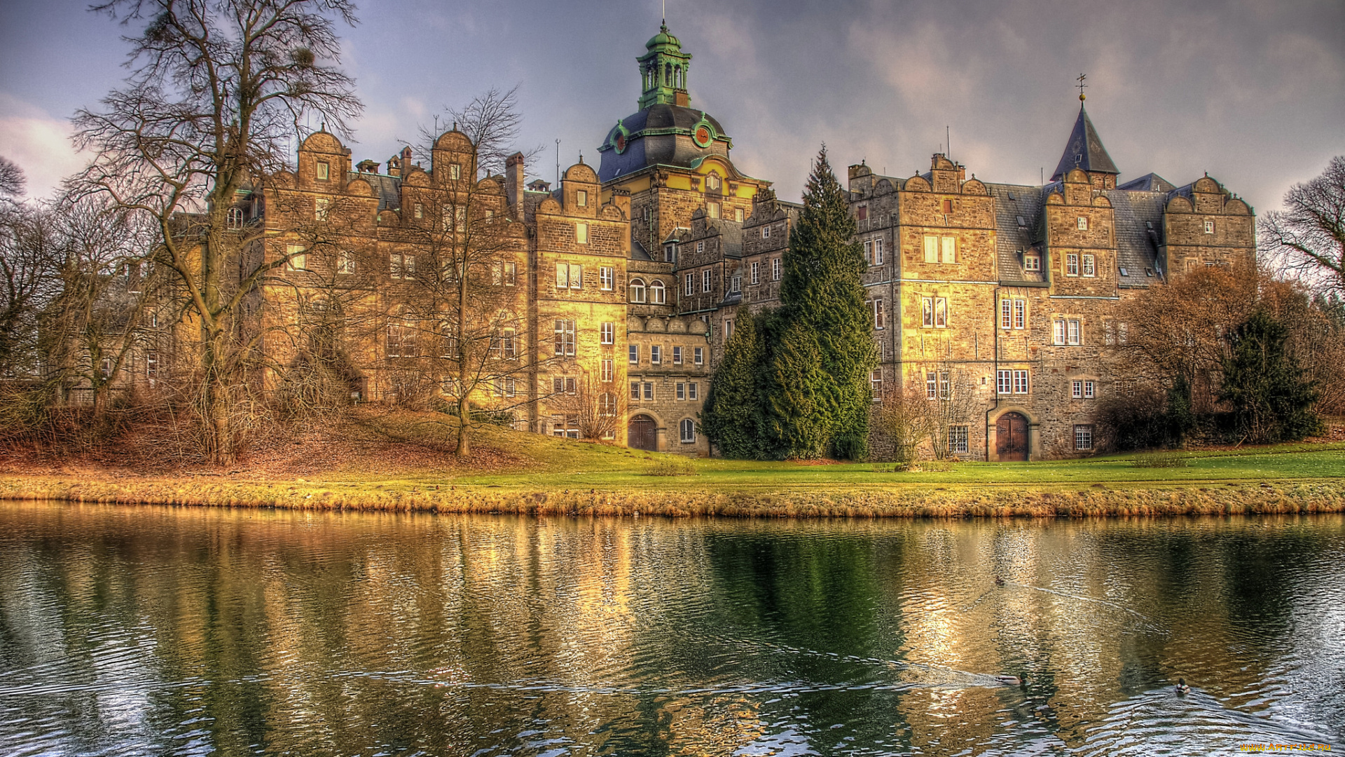 castle, b&, 252, ckeburg-germany, города, замки, германии, река, замок