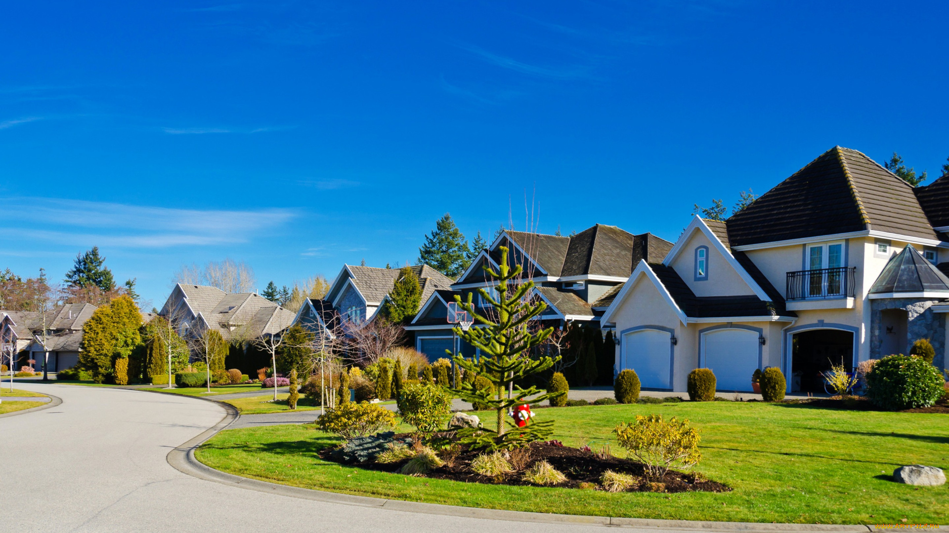 города, -, улицы, , площади, , набережные, особняки, дома, дорога, улица, солнце, небо, газоны