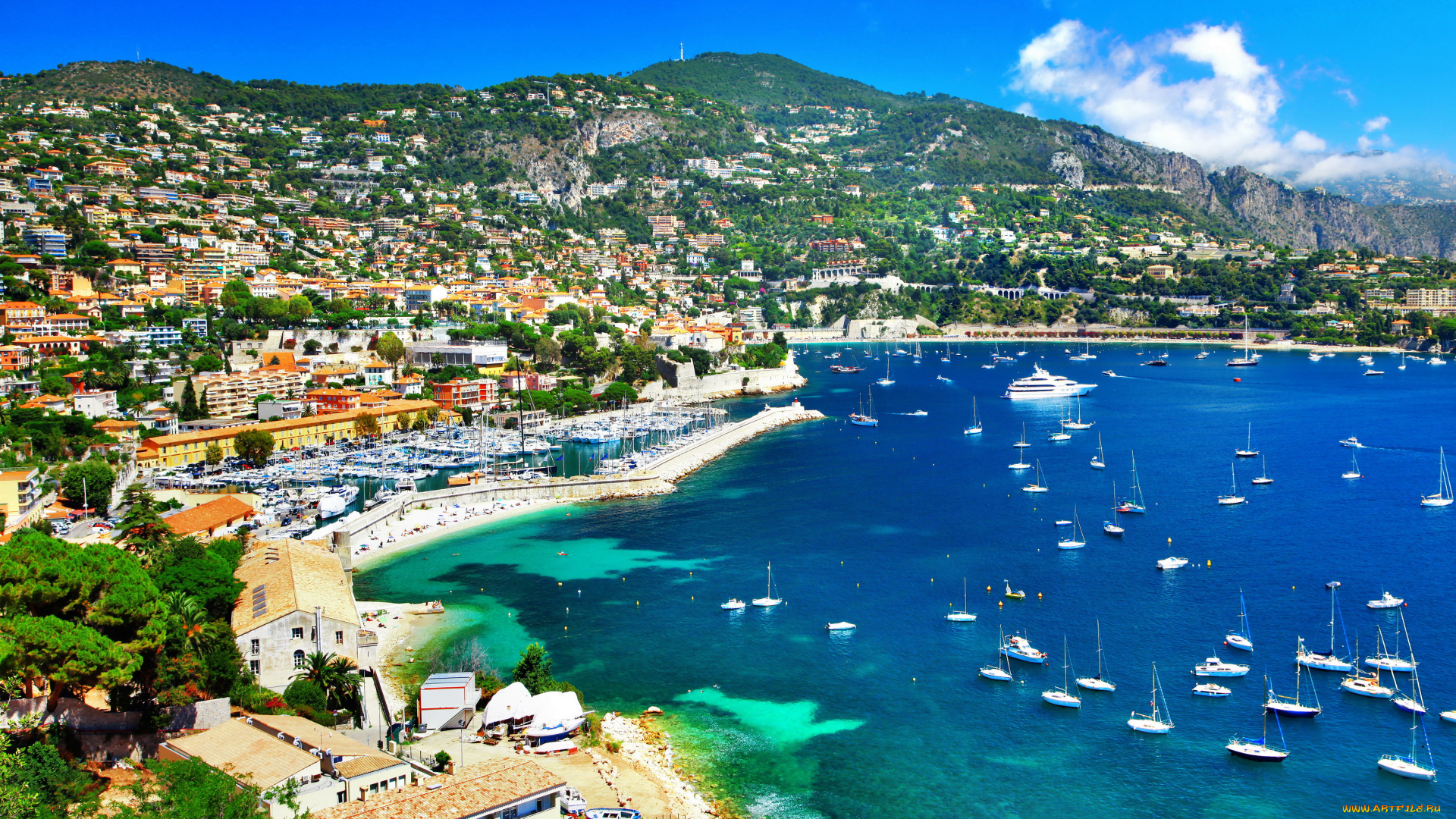 ницца, франция, города, ницца, , франция, набережная, дома, ницца