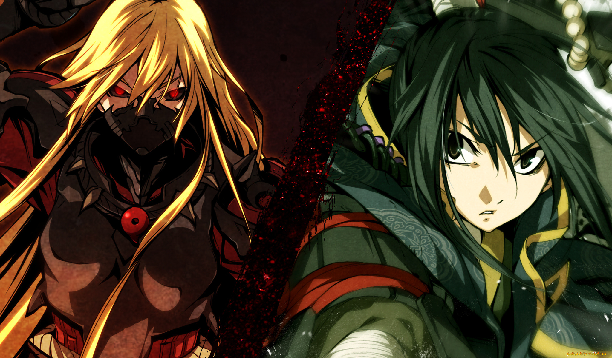 аниме, kajiri, kamui, kagura, украшения, кимоно, доспехи, девушка, мужчина, mibu, soujirou, g, yuusuke, стойка