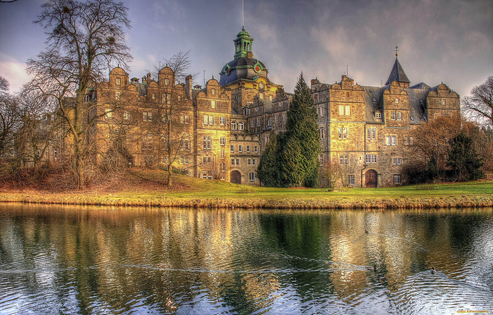 castle, b&, 252, ckeburg-germany, города, замки, германии, река, замок