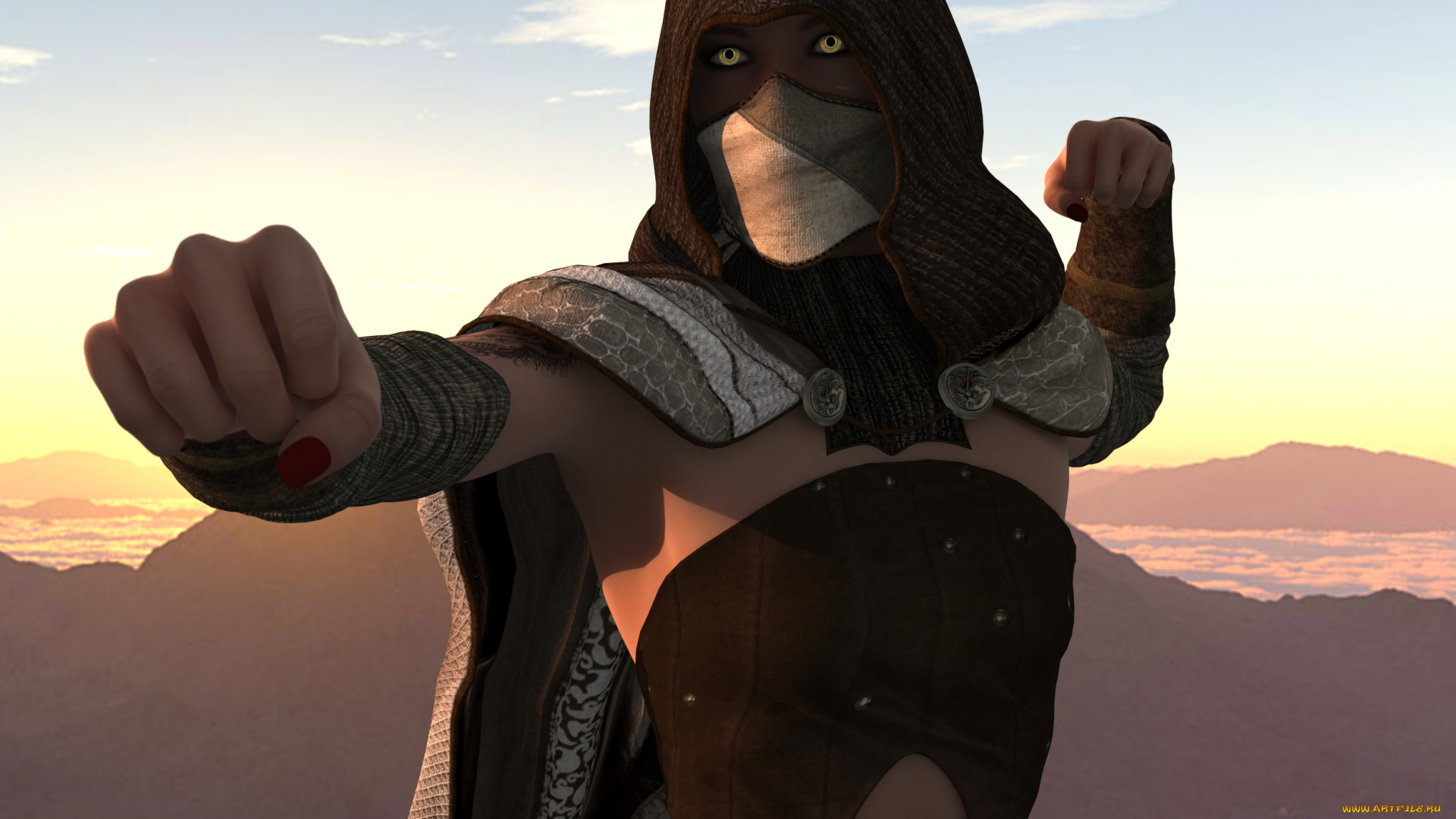 3д, графика, фантазия, , fantasy, ниндзя