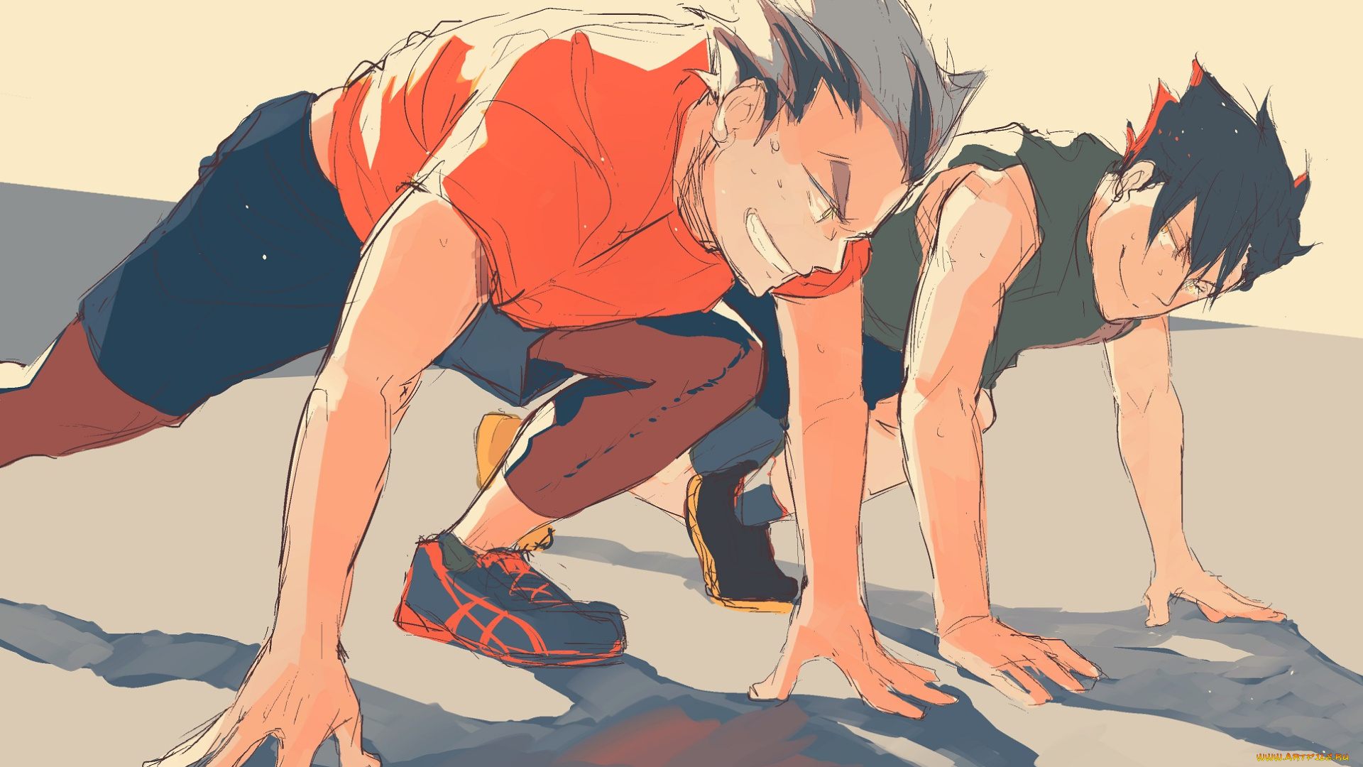 аниме, haikyuu, парни, волейбол