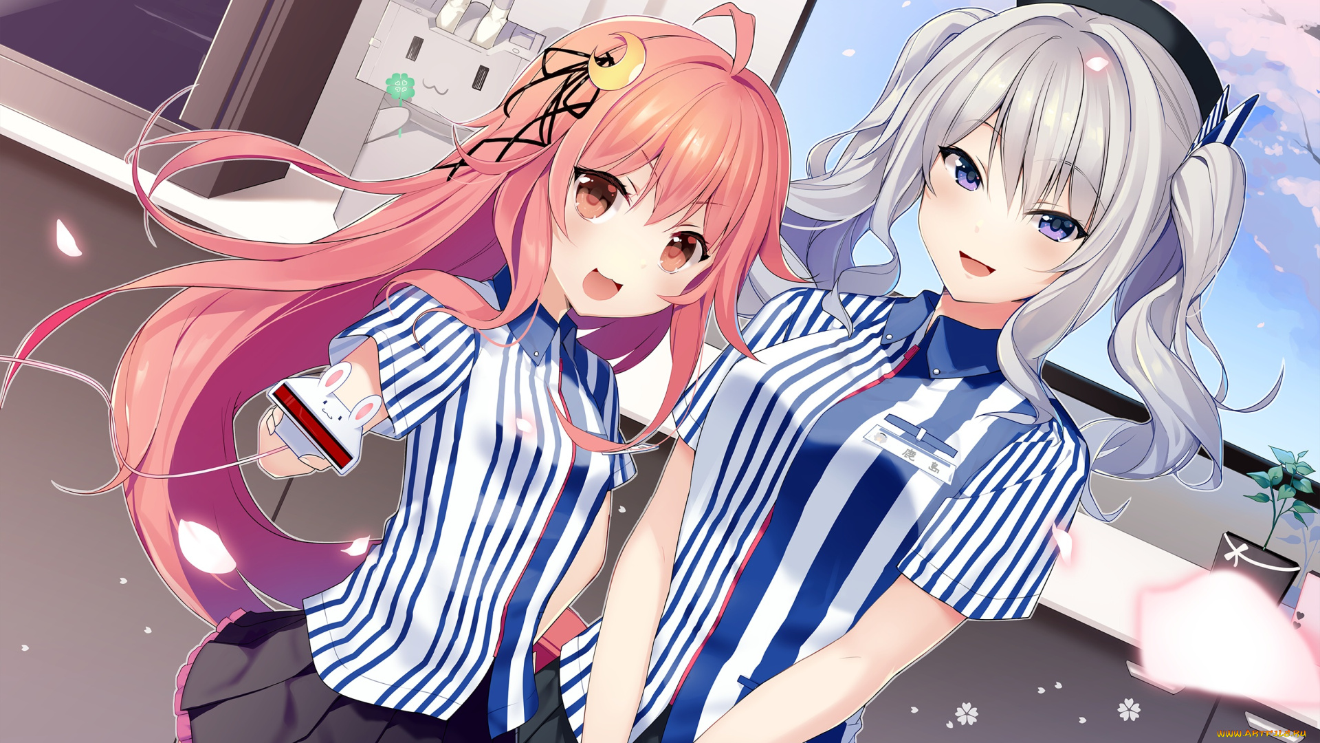 аниме, kantai, collection, девушки, фон, взгляд