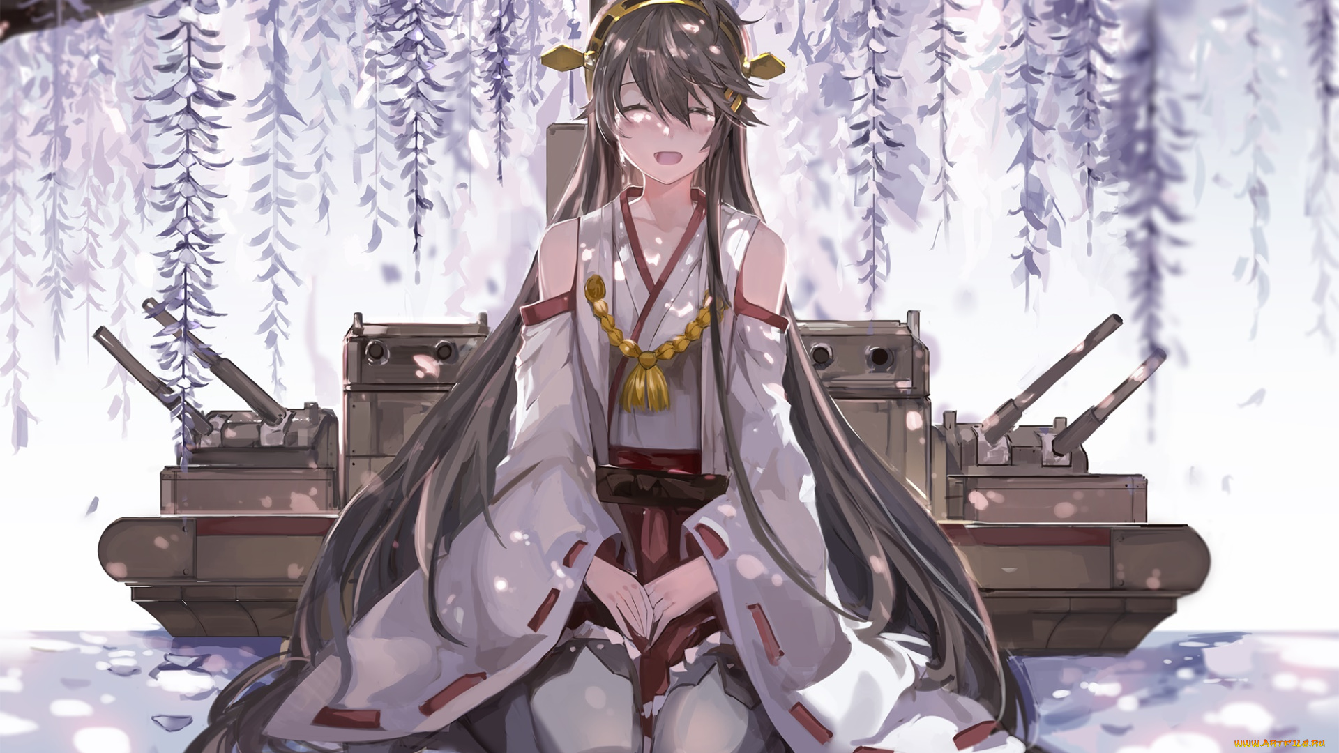 аниме, kantai, collection, фон, взгляд, девушка