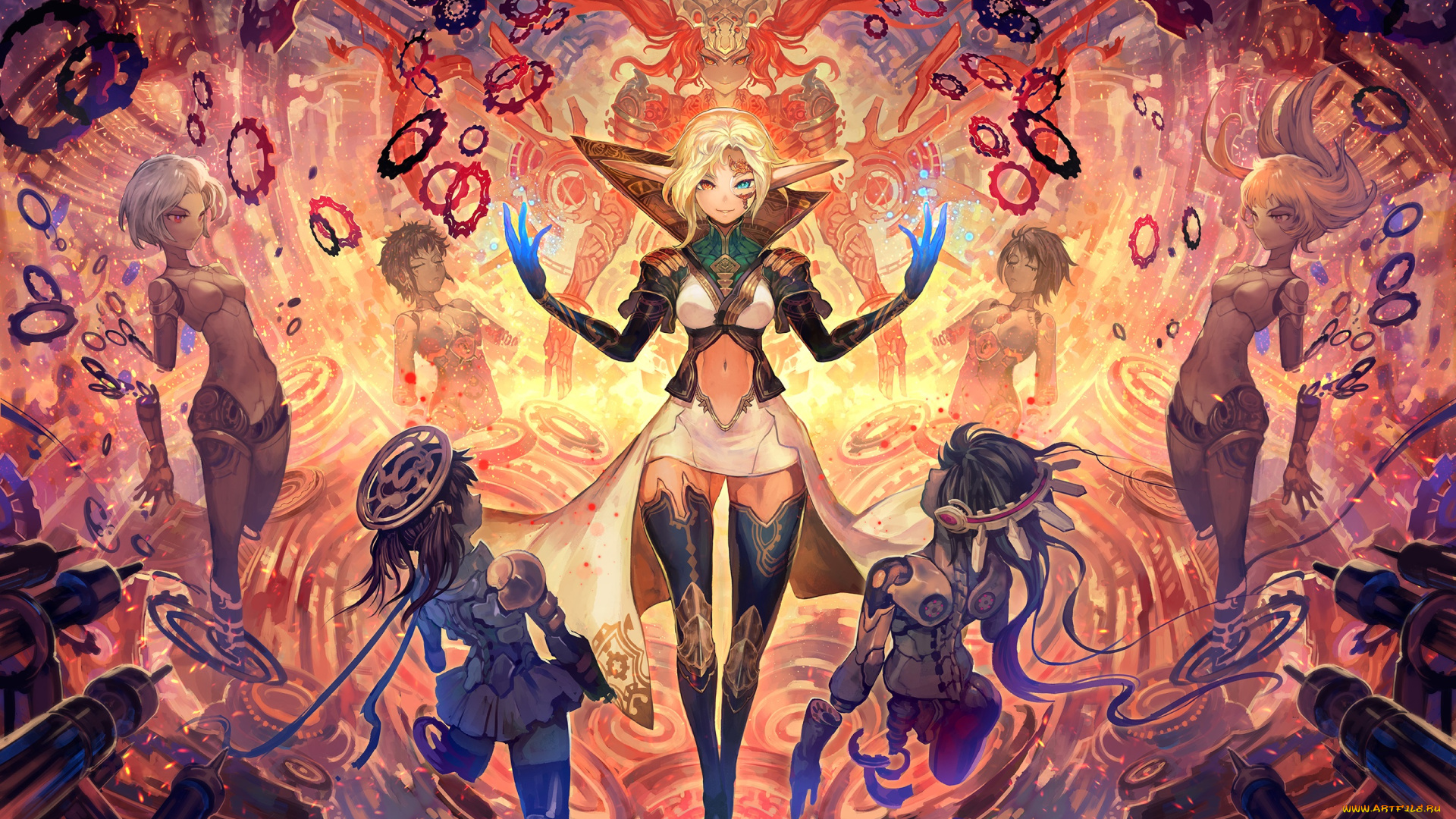 аниме, оружие, , техника, , технологии, девушки