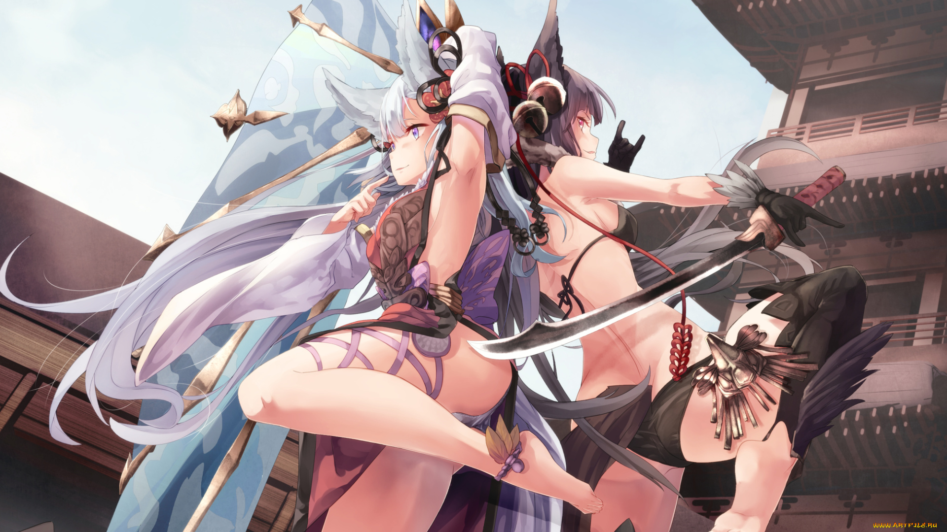 аниме, оружие, , техника, , технологии, меч, девушки