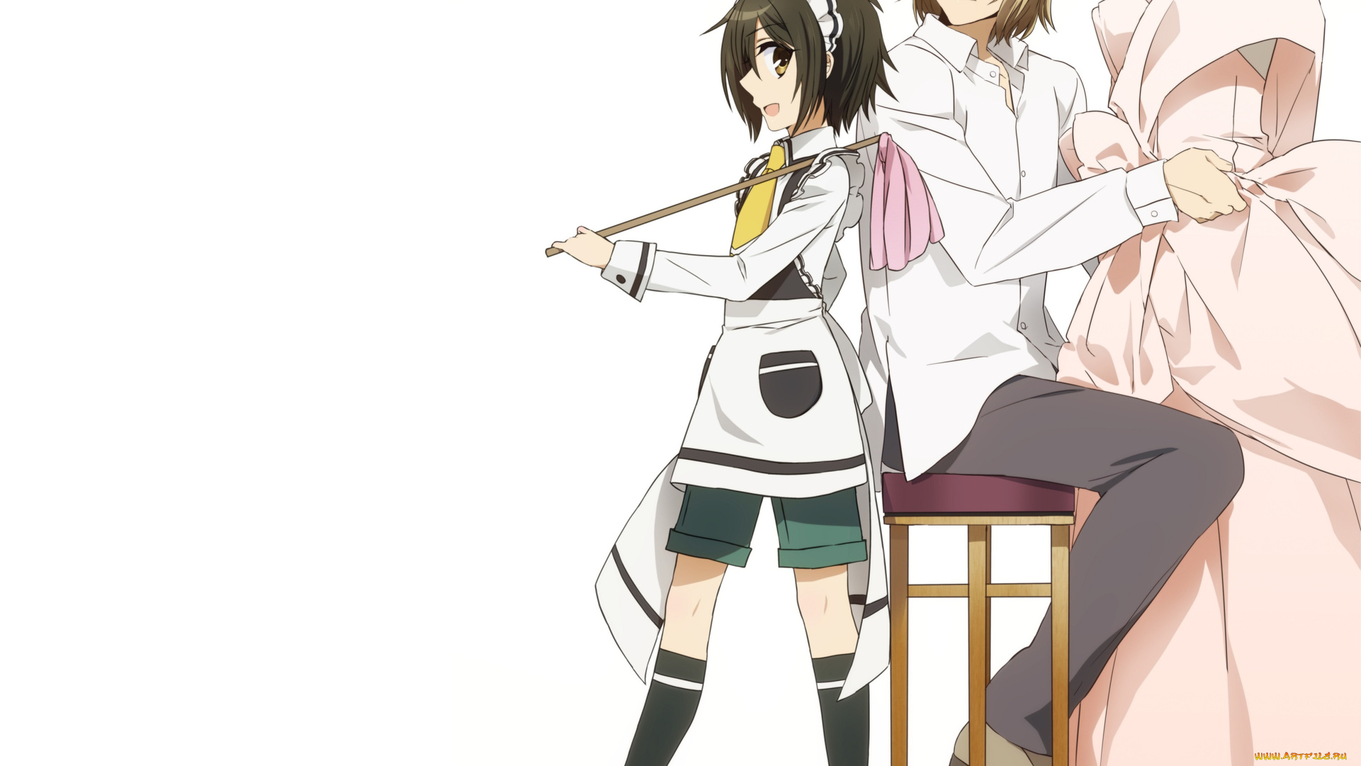 аниме, shonen, maid, shonen, maid, мальчик, горнечная