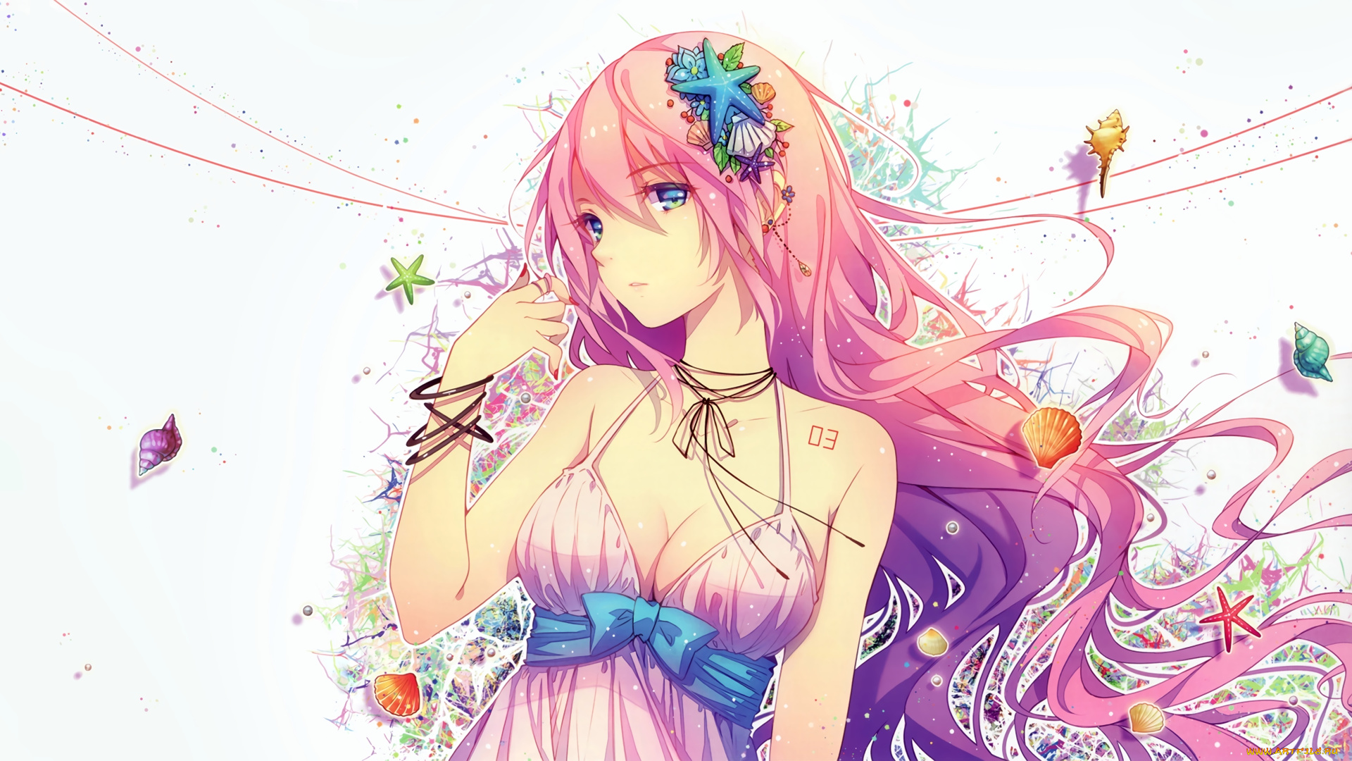 аниме, vocaloid, tidsean, megurine, luka
