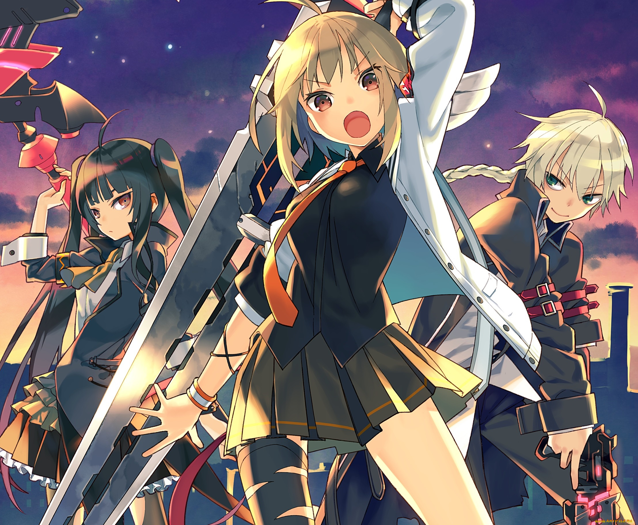 аниме, soul, worker, soul, worker