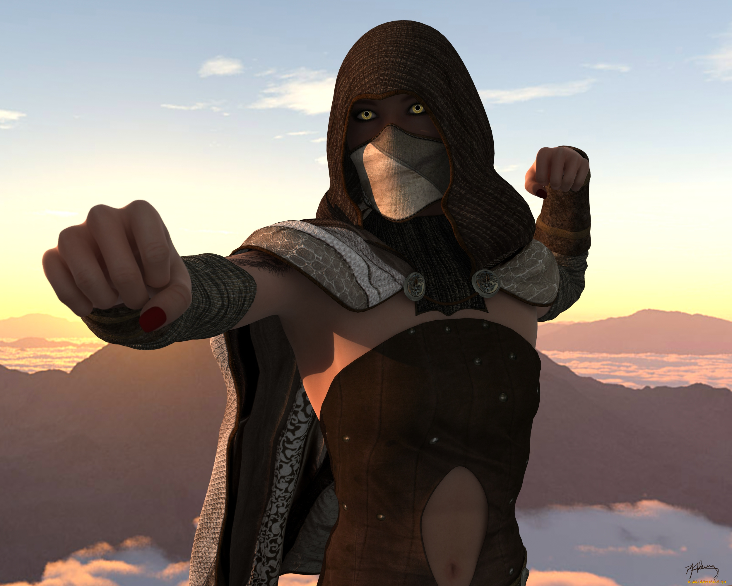 3д, графика, фантазия, , fantasy, ниндзя