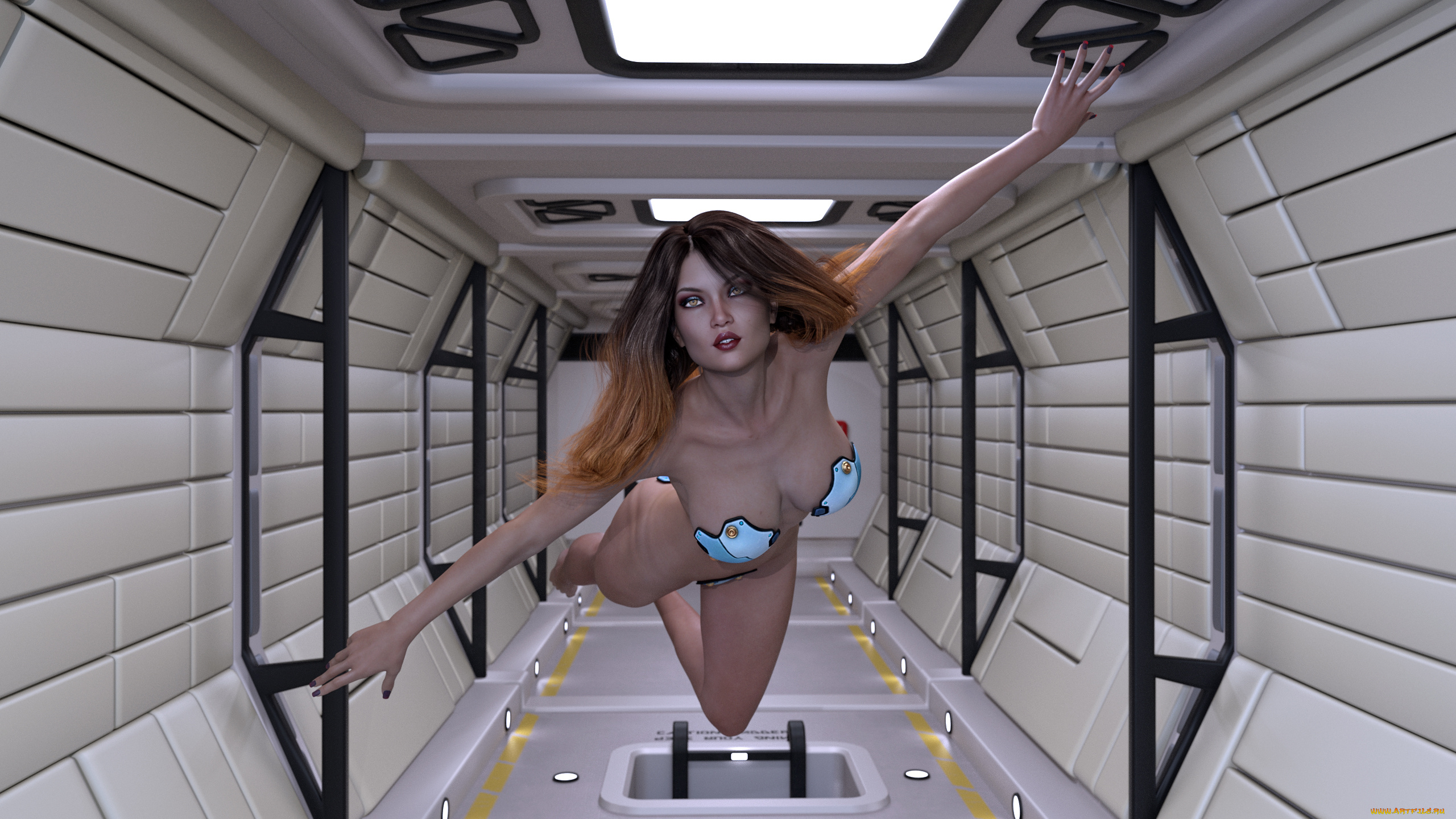 3д, графика, фантазия, , fantasy, фон, взгляд, девушка