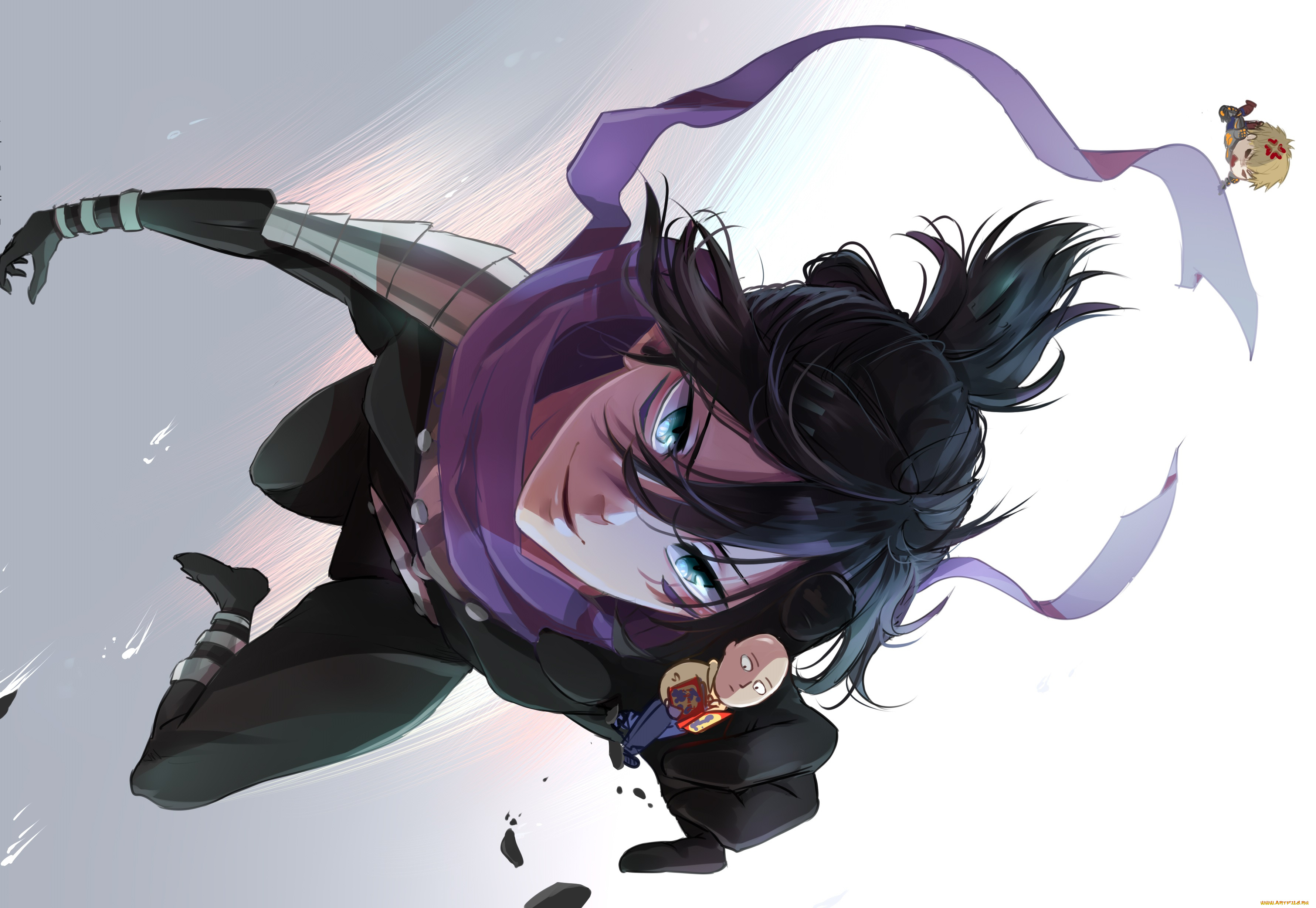 аниме, one, punch, man, генос, сонник, сайтама, ванпачмен