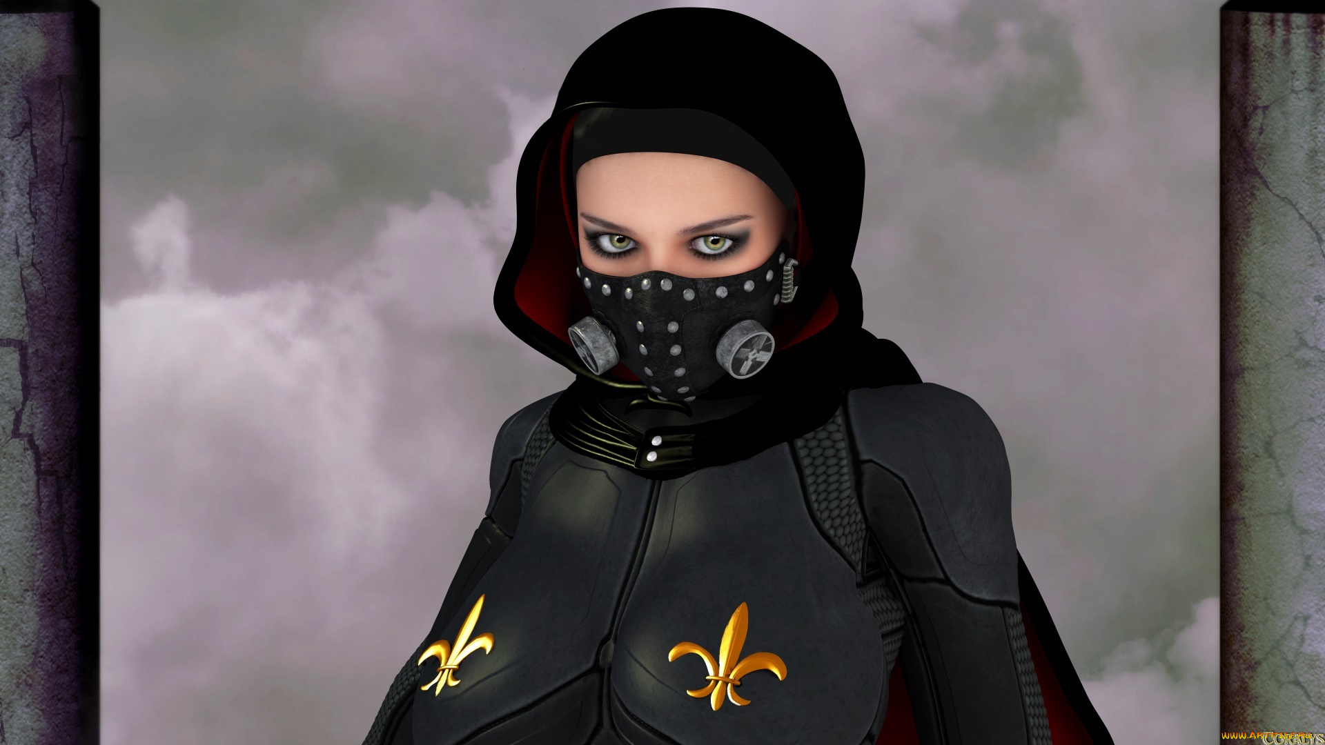 3д, графика, фантазия, , fantasy, фон, взгляд, девушка