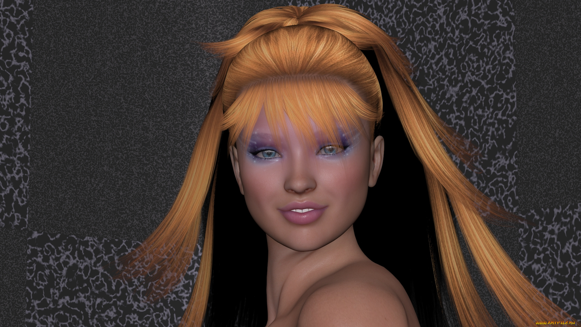 3д, графика, портрет, , portraits, девушка, взгляд, фон