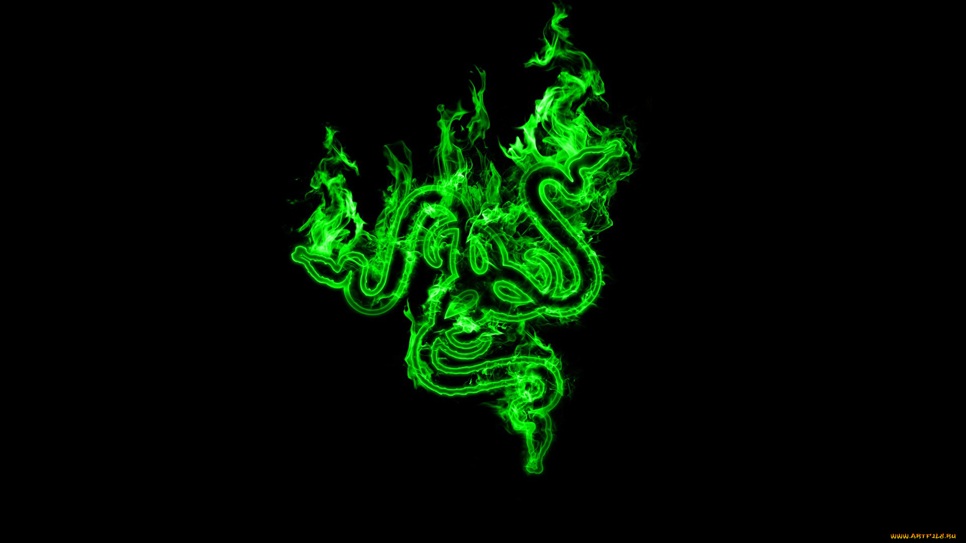 компьютеры, razer, фон, логотип