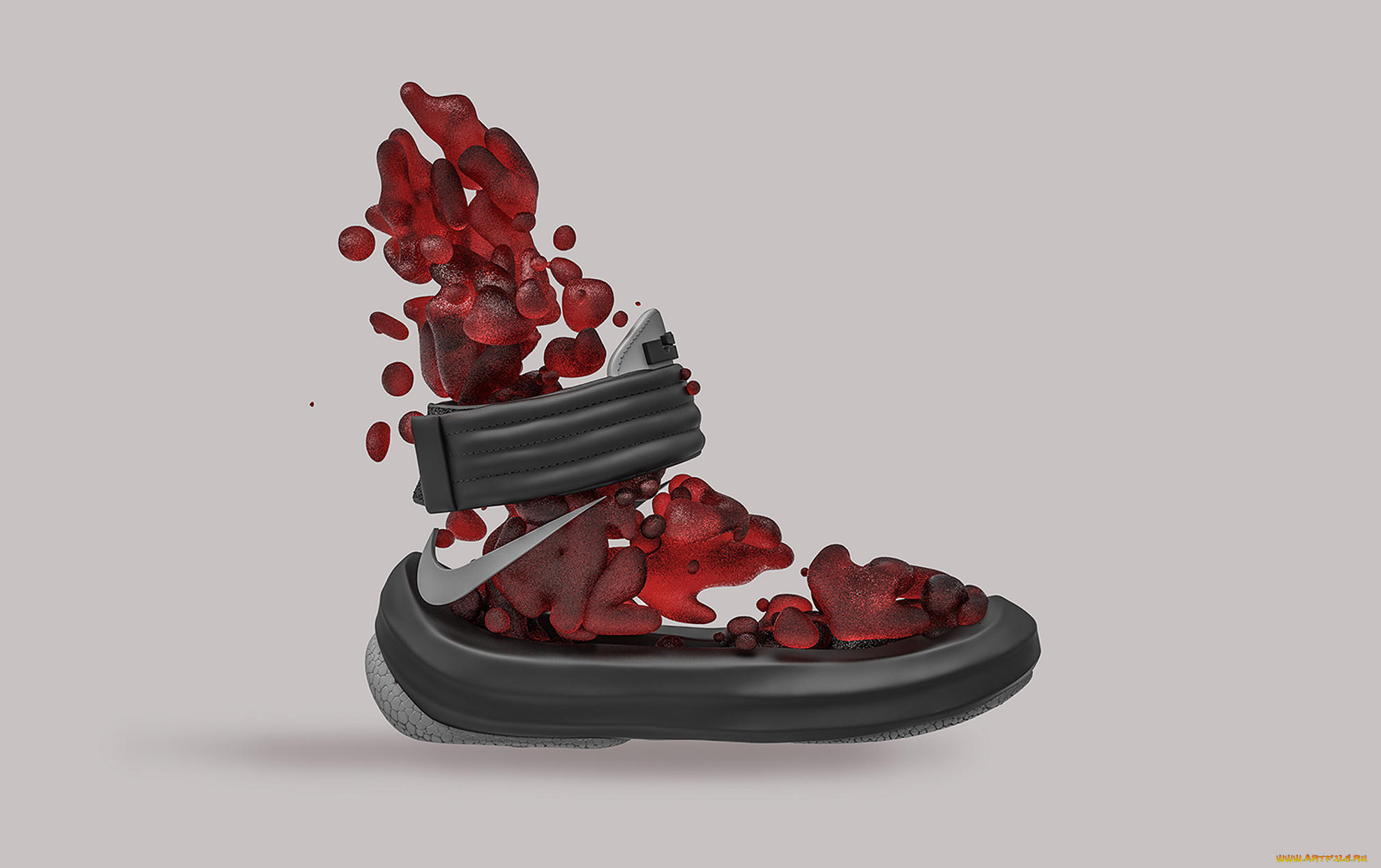 3д, графика, другое, , other, фон, обувь