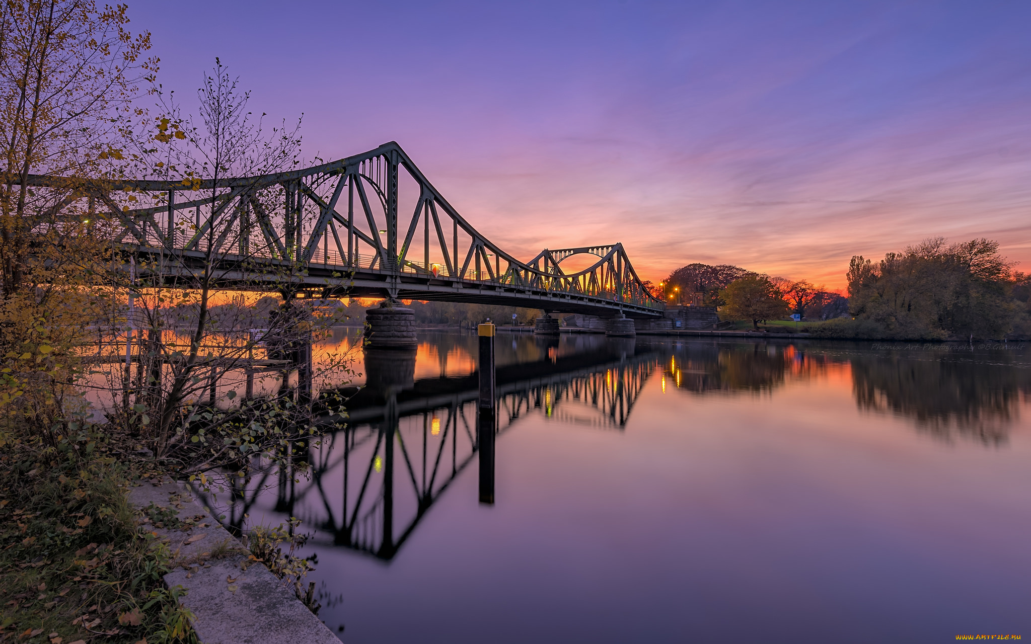 города, -, мосты, рассвет