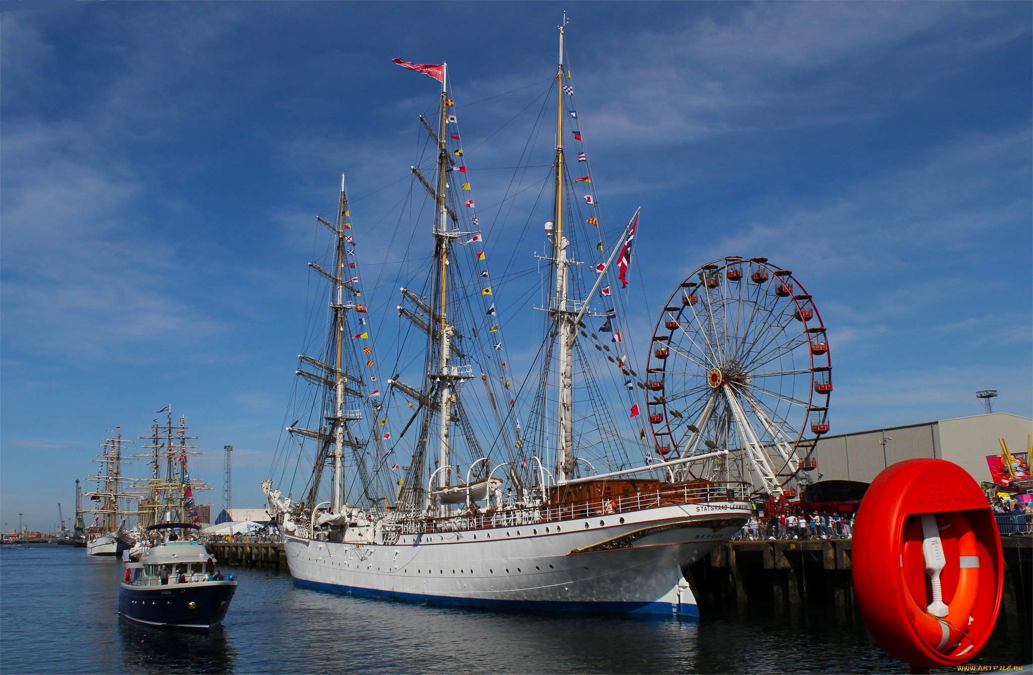 корабли, парусники, паруса, мачты