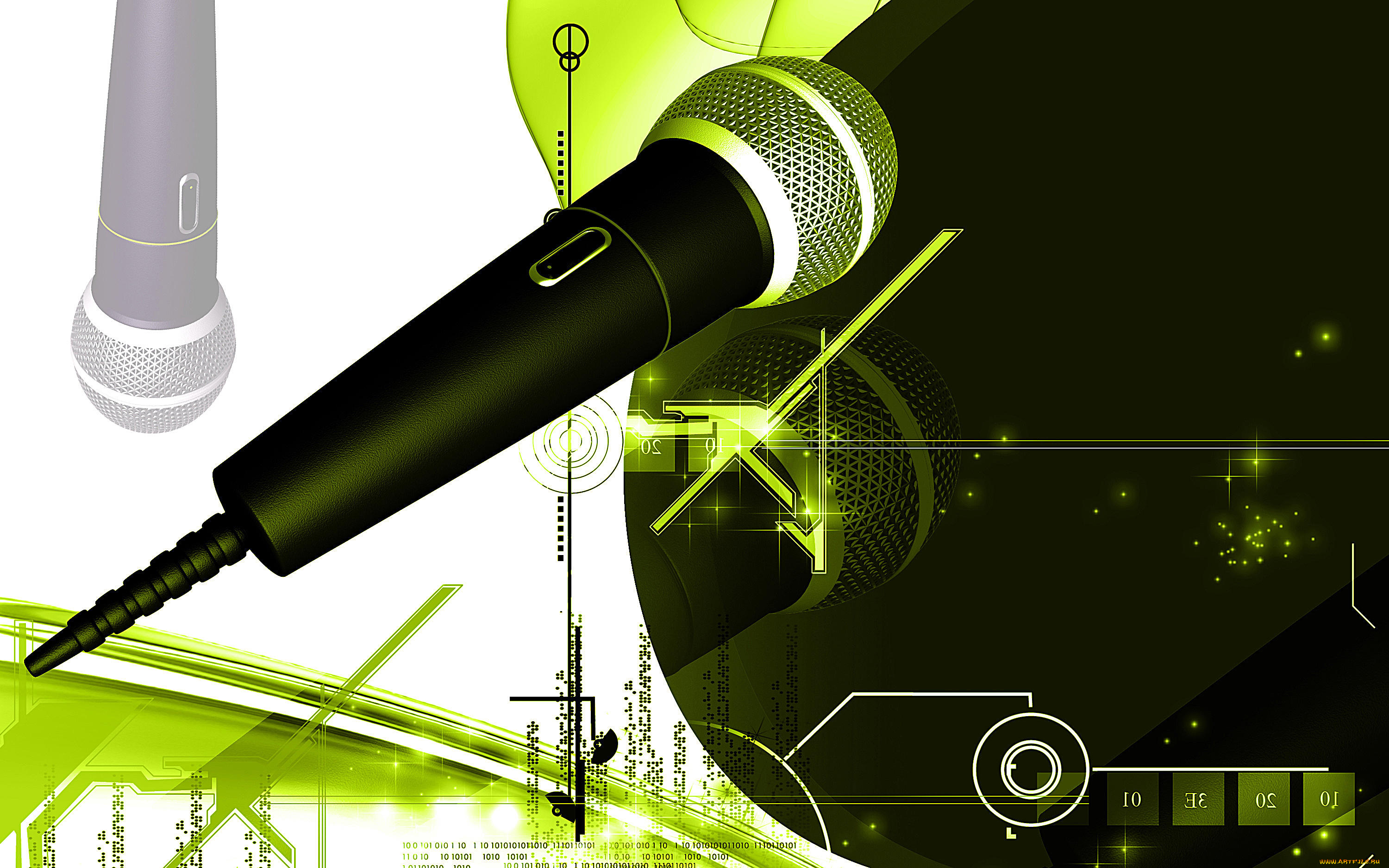 3д, графика, другое, , other, фон, микрофон