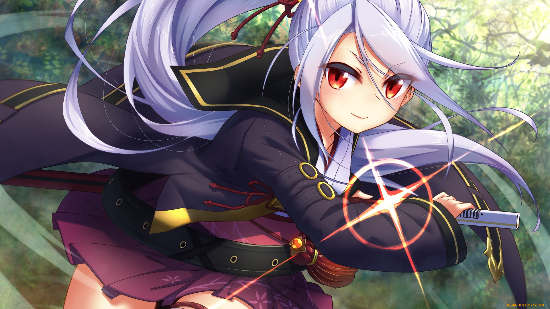 аниме, оружие, , техника, , технологии, девушка, взгляд, фон