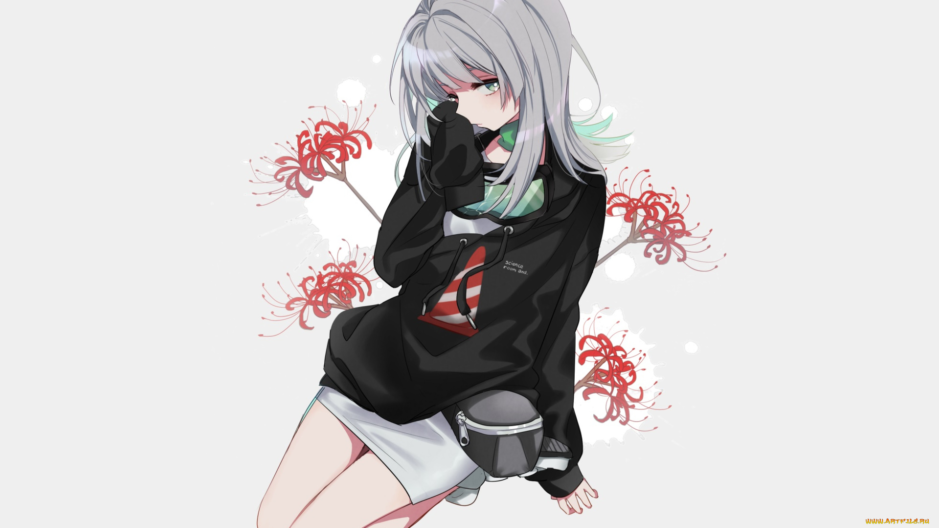 аниме, utau, девушка, взгляд, фон