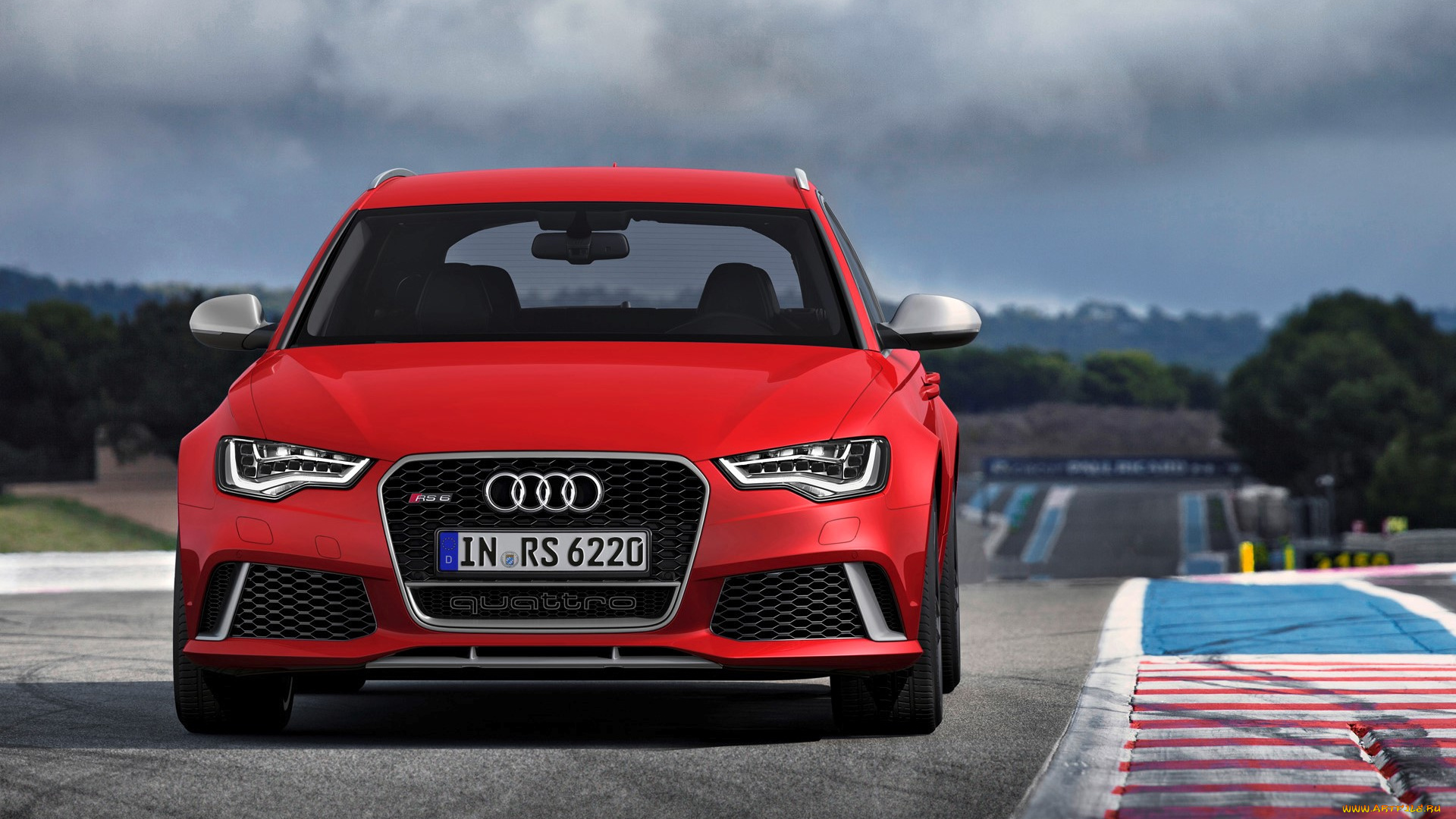 audi, rs6, 2012, автомобили, audi, небо, шоссе, трасса, дорога, тучи, красный, ауди