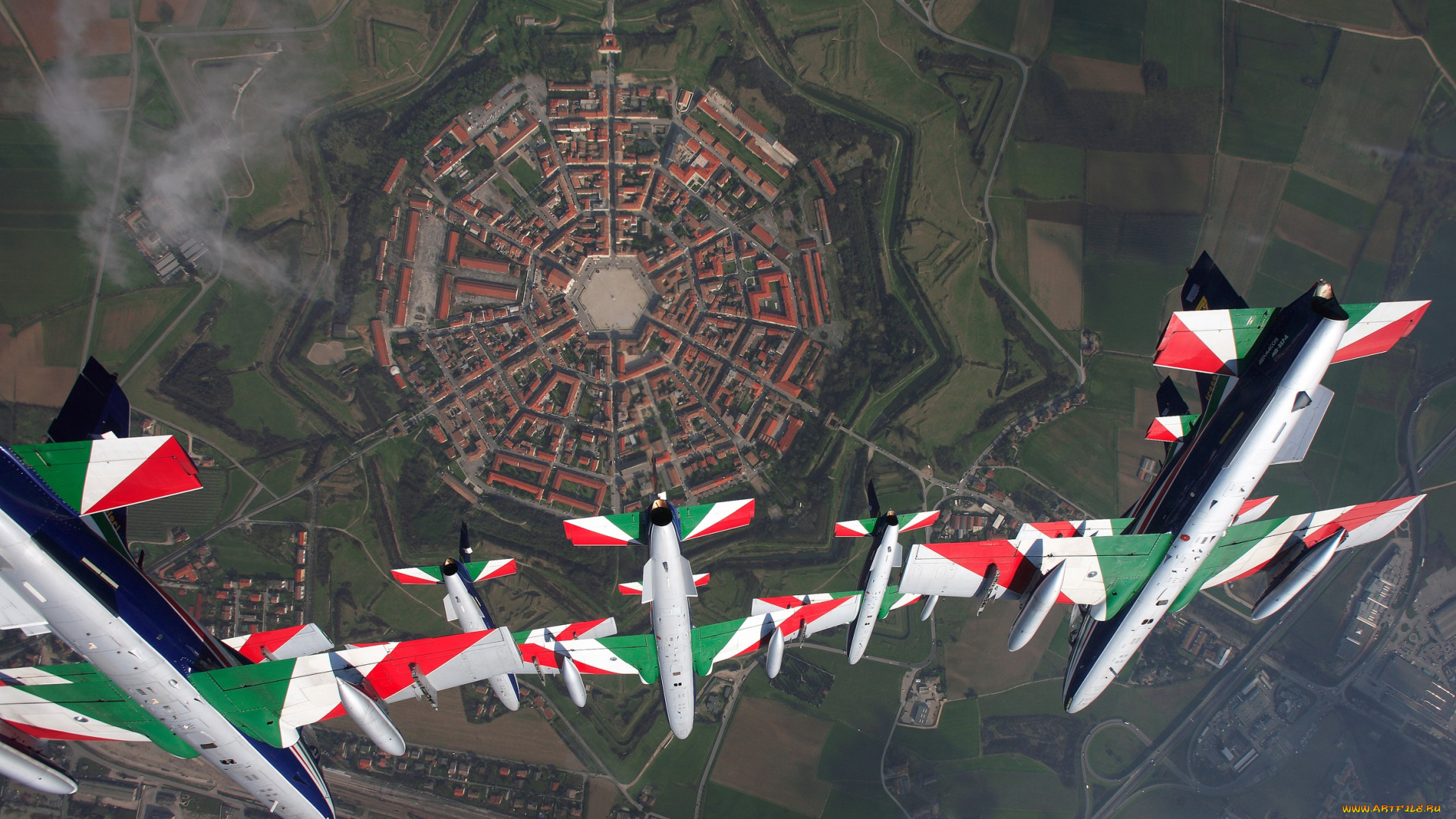 авиация, авиационный, пейзаж, креатив, небо, air, force, италия, пальманова, frecce, tricolori