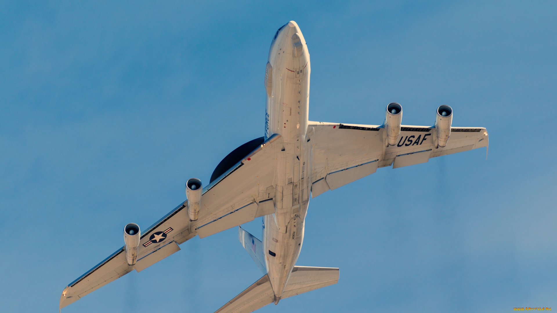авиация, боевые, самолёты, обнаружения, boeing, e-3, sentry, радиолокационного, самолёт, дальнего