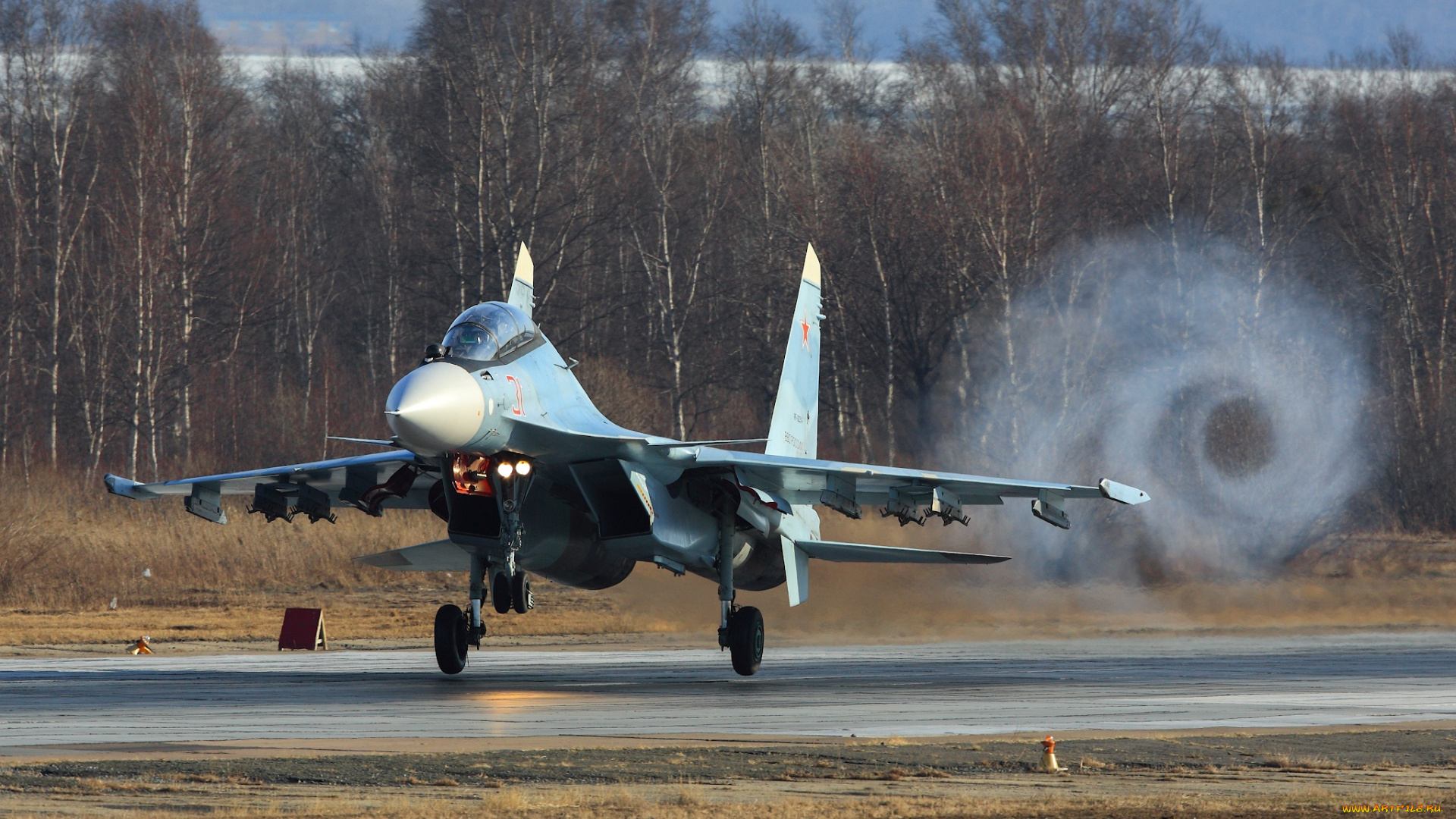 авиация, боевые, самолёты, ввс, россии, су-30см, аэродром, взлет, истребитель