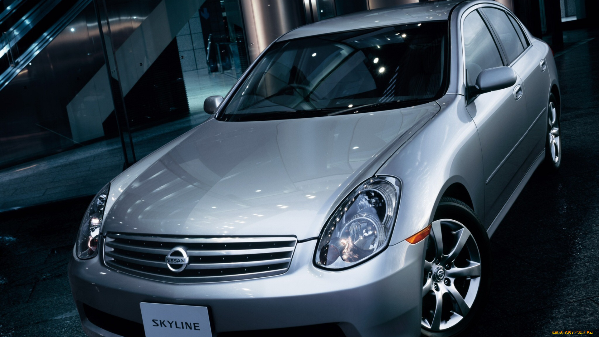 автомобили, nissan, datsun, светлый, здание, скайлайн, ниссан