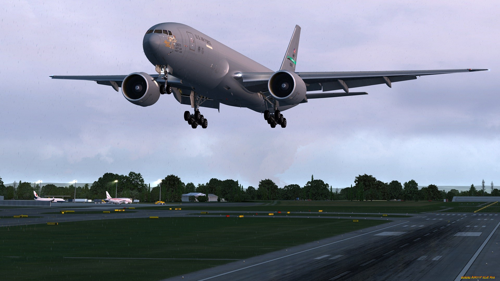 boeing, 777, авиация, военно-транспортные, самолёты, взлет, boeing, 777, военно-транспортный, самолет, боинг, ввс, сша