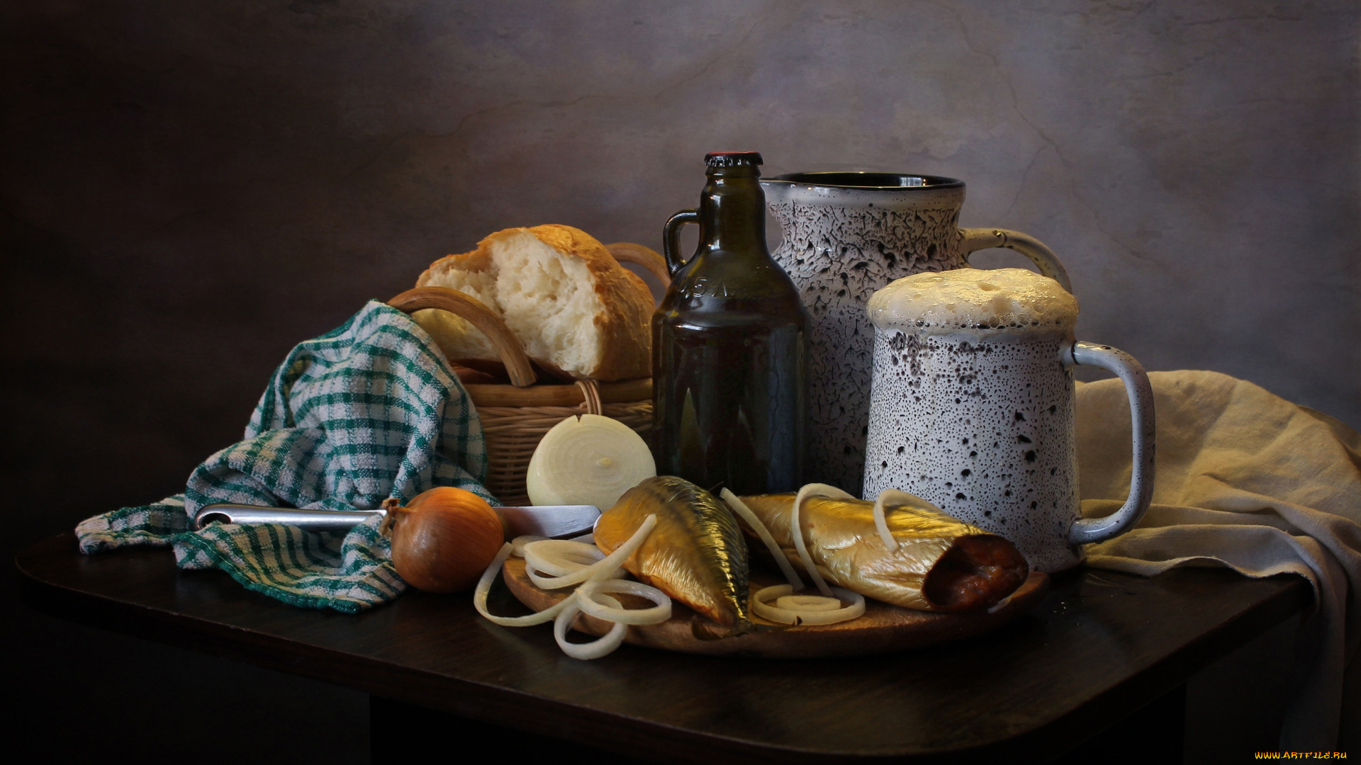 еда, натюрморт, пиво, март, рыба, скумбрия, весна