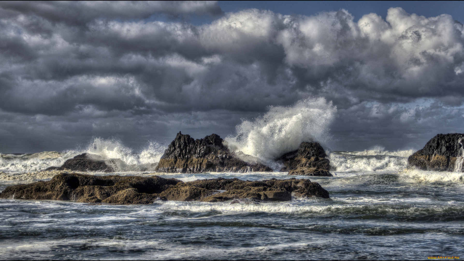 природа, побережье, простор